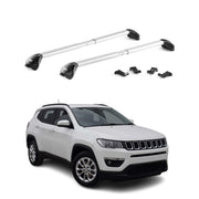 Roof Rack Cross Bars Luggage Carrier for Jeep Compass 2.gen 2017-2026 Grey 2x
