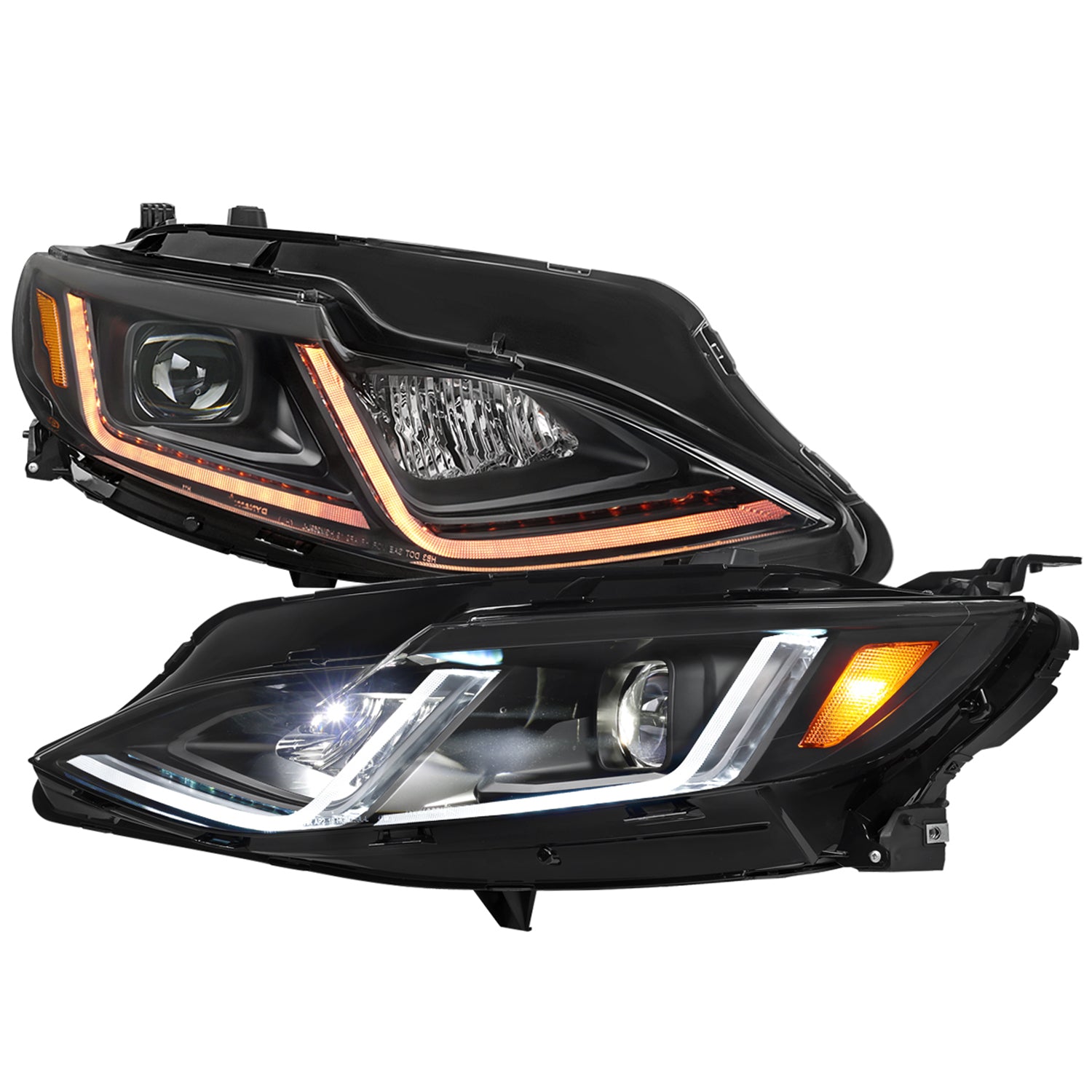 2019-2024 Chevy Malibu Full LED Projector Headlights Turn Signal Black