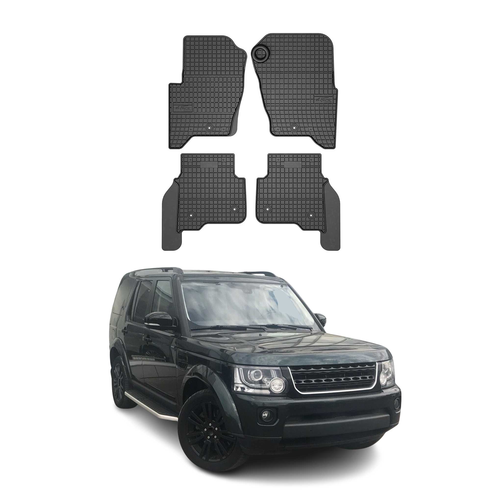 2010-2016 Land Rover LR4 Floor Mats Liners Full Set All Weather Rubber Black