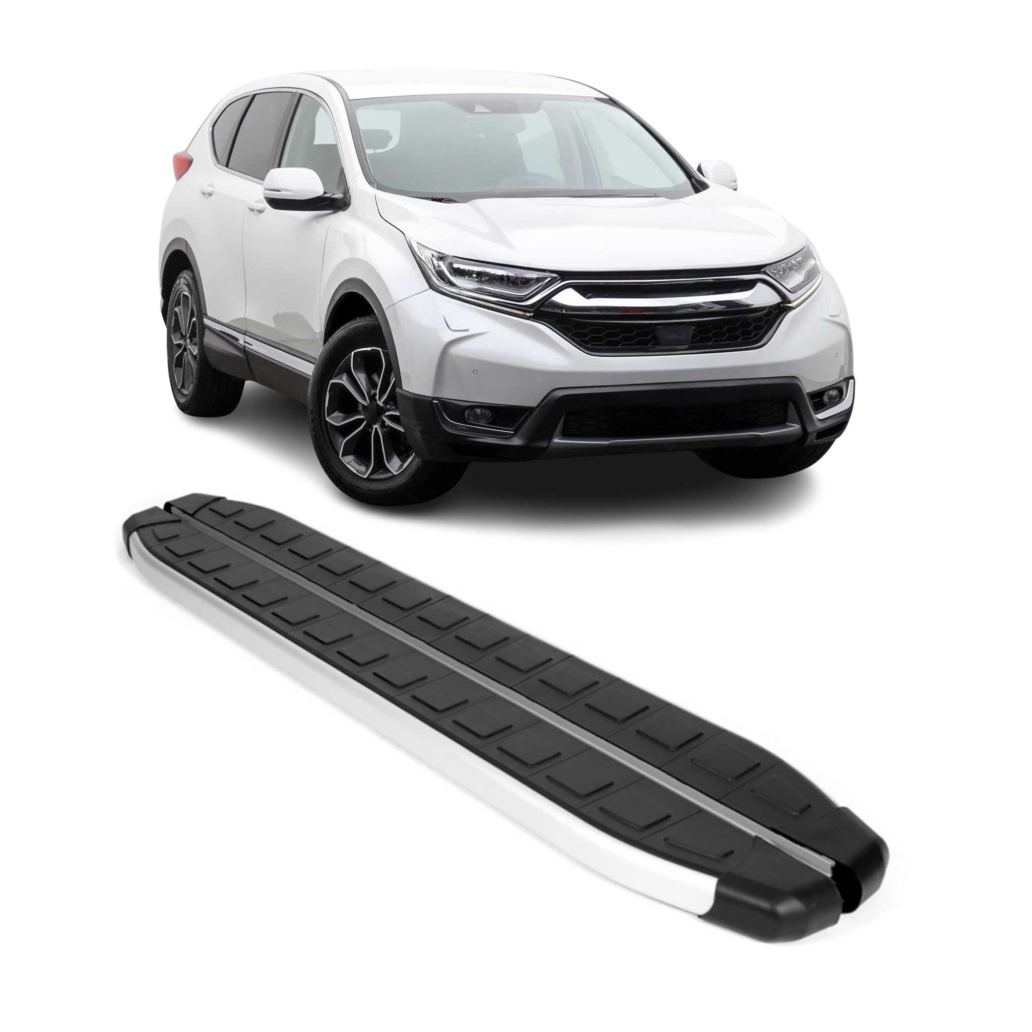 2017-2022 Honda CR-V Running Boards Side Steps Silver & Black