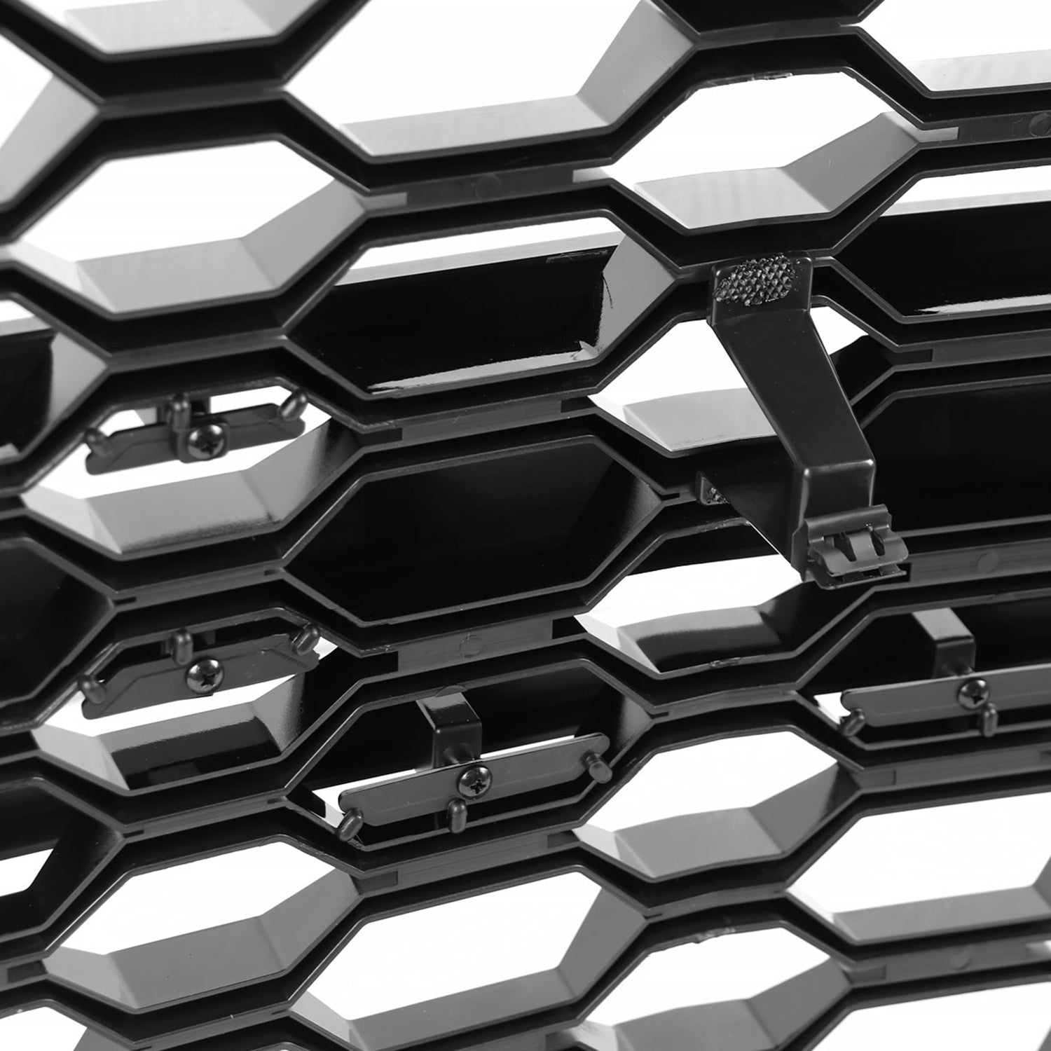 2019-2022 Chevrolet Silverado 1500 LT Glossy Black Honeycomb Hood Grille