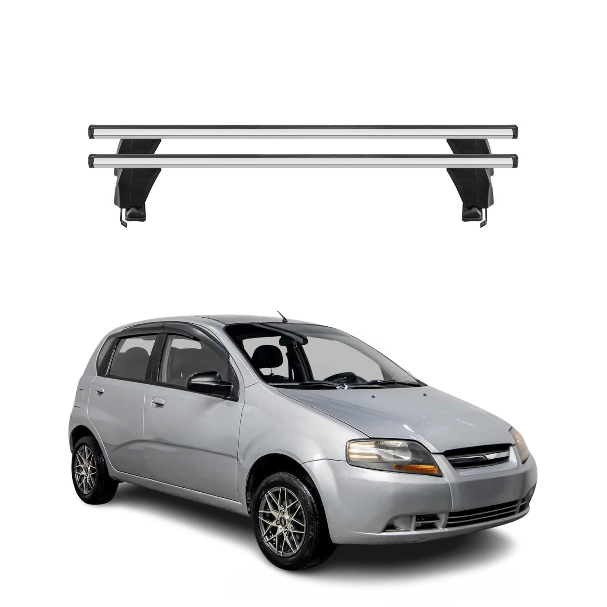 2004-2011 Chevrolet Aveo Hatchback Roof Rack Cross Bars Silver
