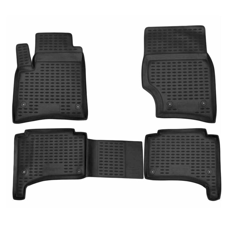 2004-2010 VW Touareg Floor Mats Liners Full Set All Weather Black