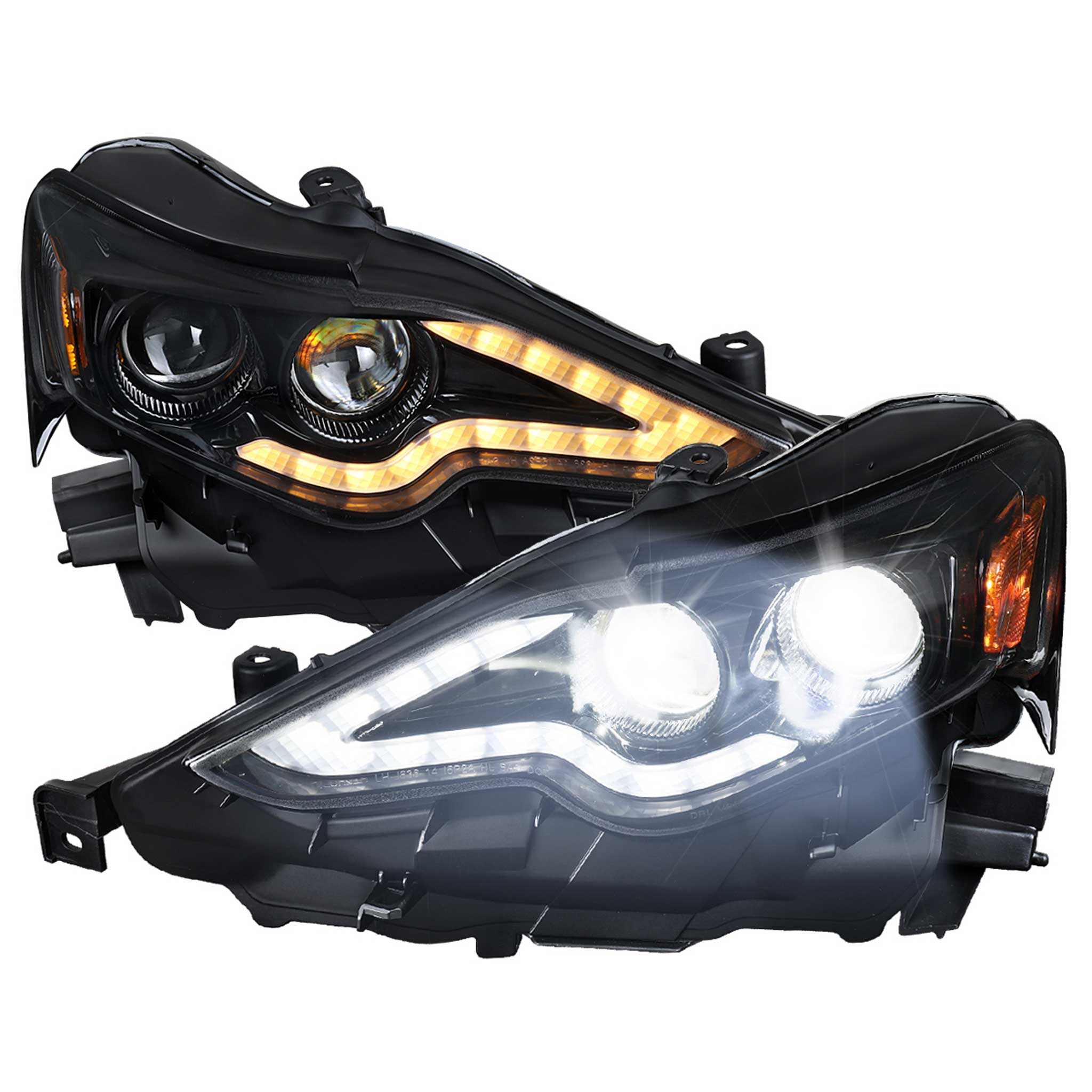 For Lexus IS250 IS350 2014-2016 Full LED Project healight Jet Black Housing Clear lens