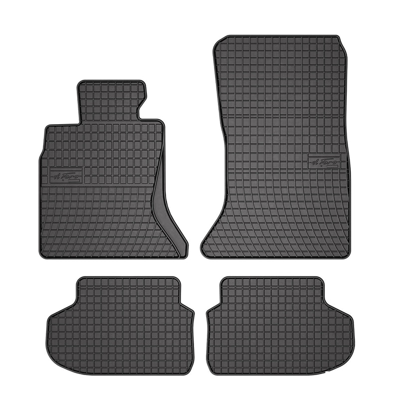 2010-2013 BMW 5 Series F11 Wagon Floor Mats Liners Full Set All Weather Rubber Black