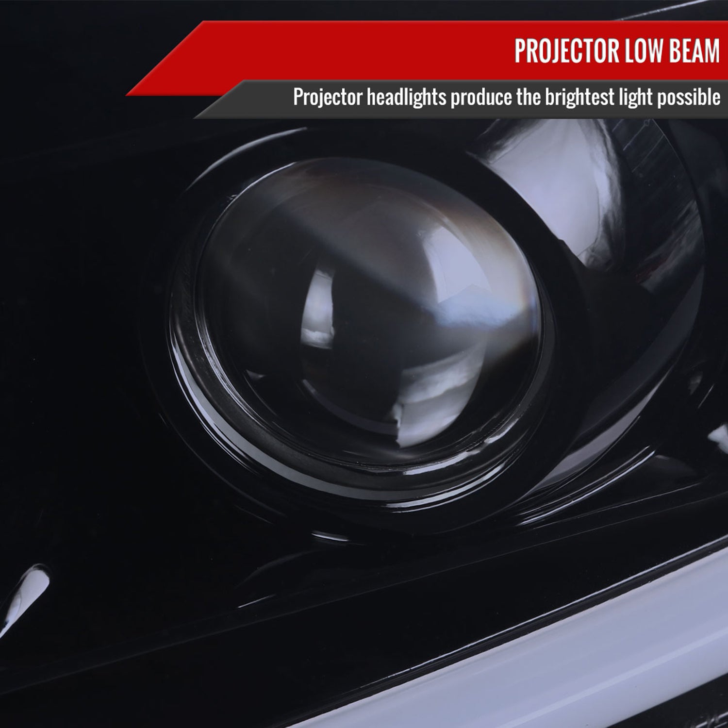 2007-2013 Chevy Silverado 1500/2500HD 3500HD LED C-Bar Headlights Glossy Black