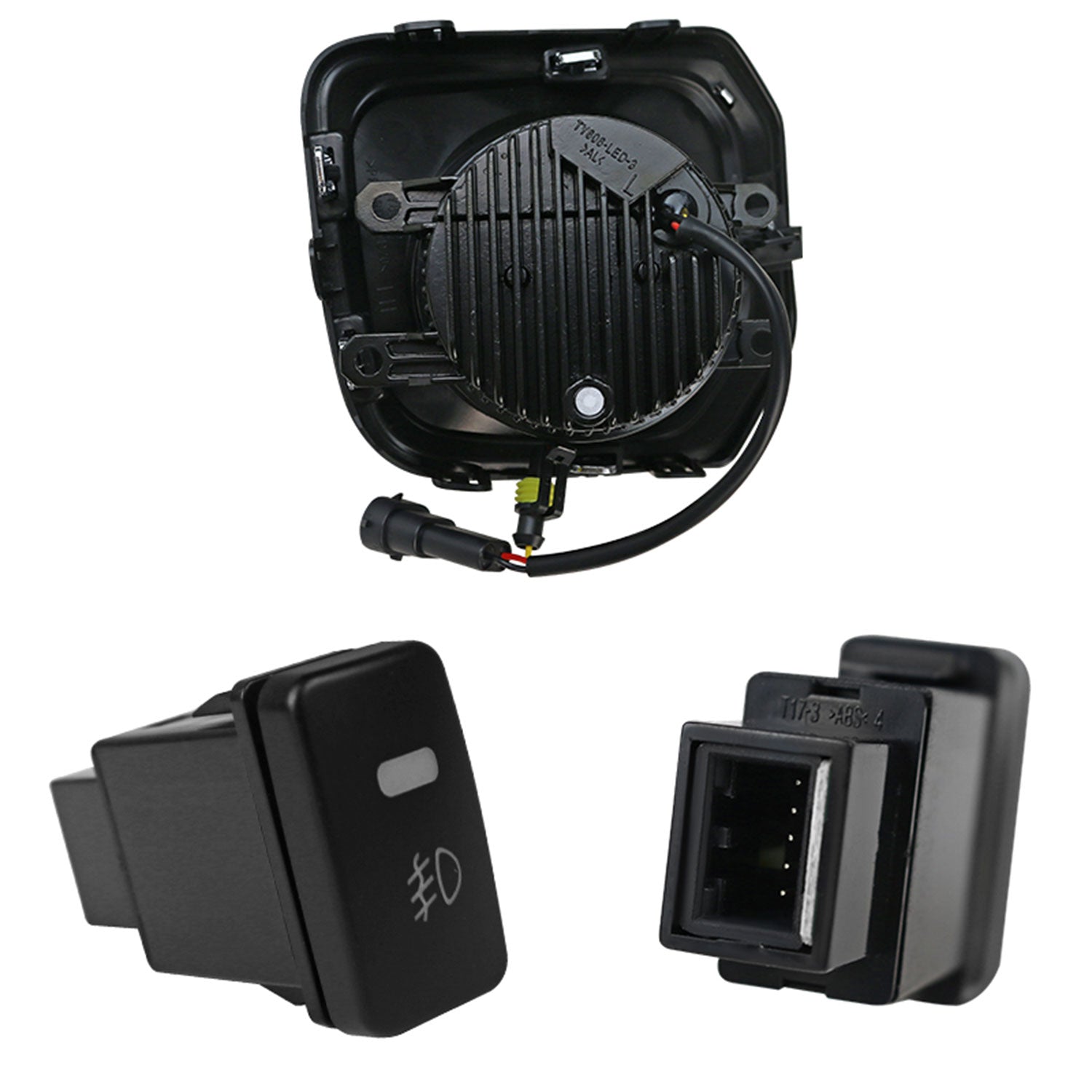 2016-2022 Toyota Tacoma SMD LED Projector Fog Lights Kit Chrome/Clear Lens