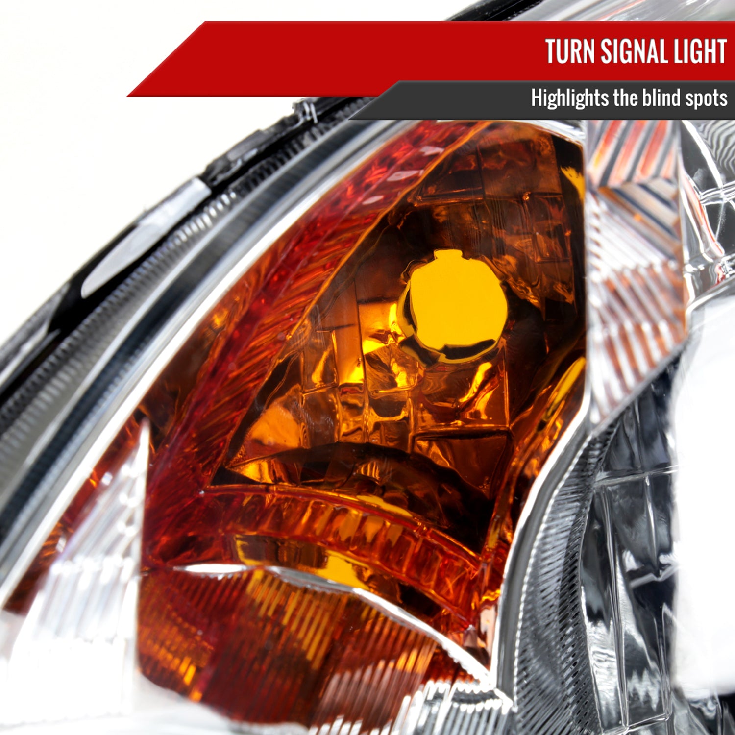 2005-2006 Honda CR-V Factory JP Headlights w/Amber Reflectors Chrome/Clear