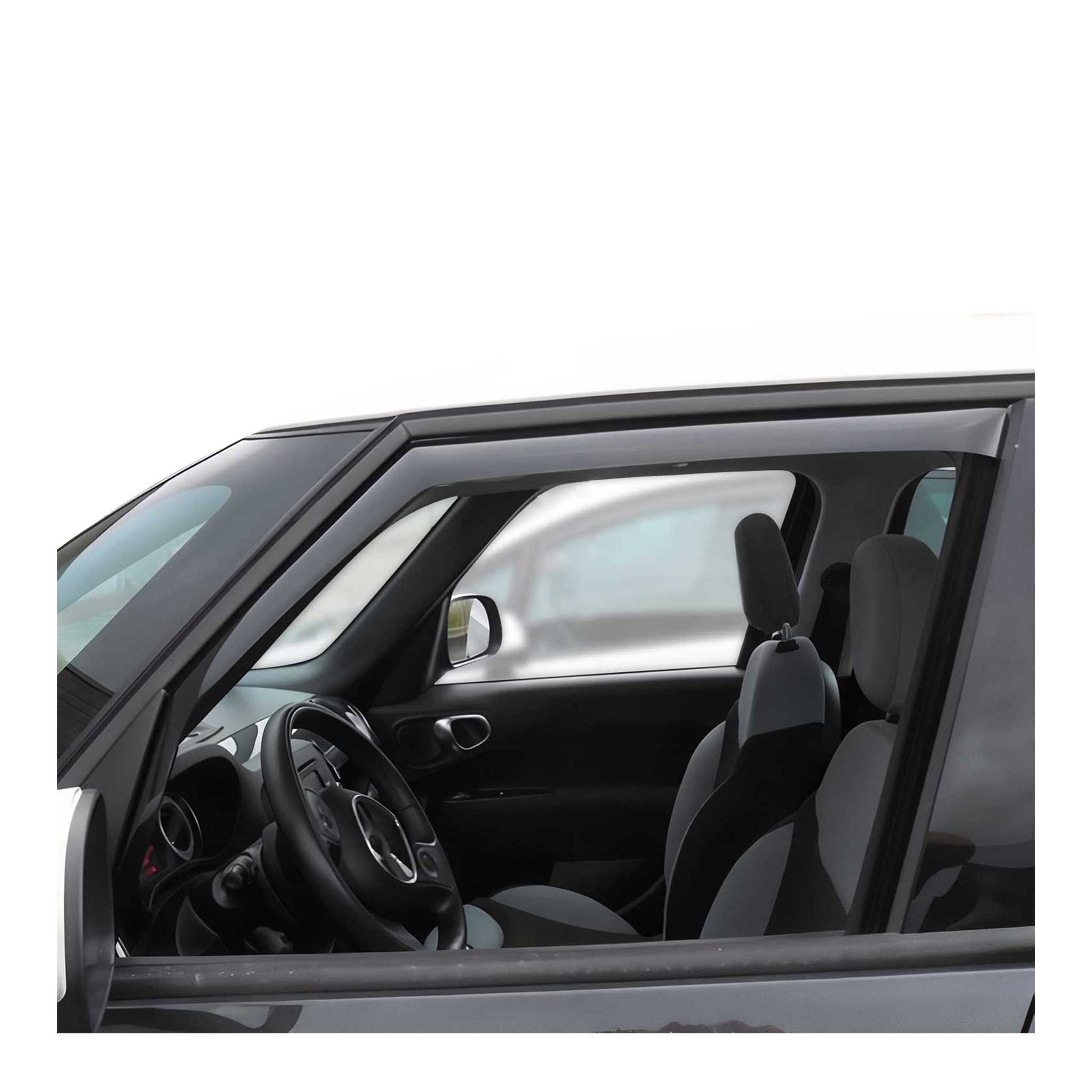 2014-2020 Fiat 500L Window Visor Vent Rain Deflector 2Pcs Smoke
