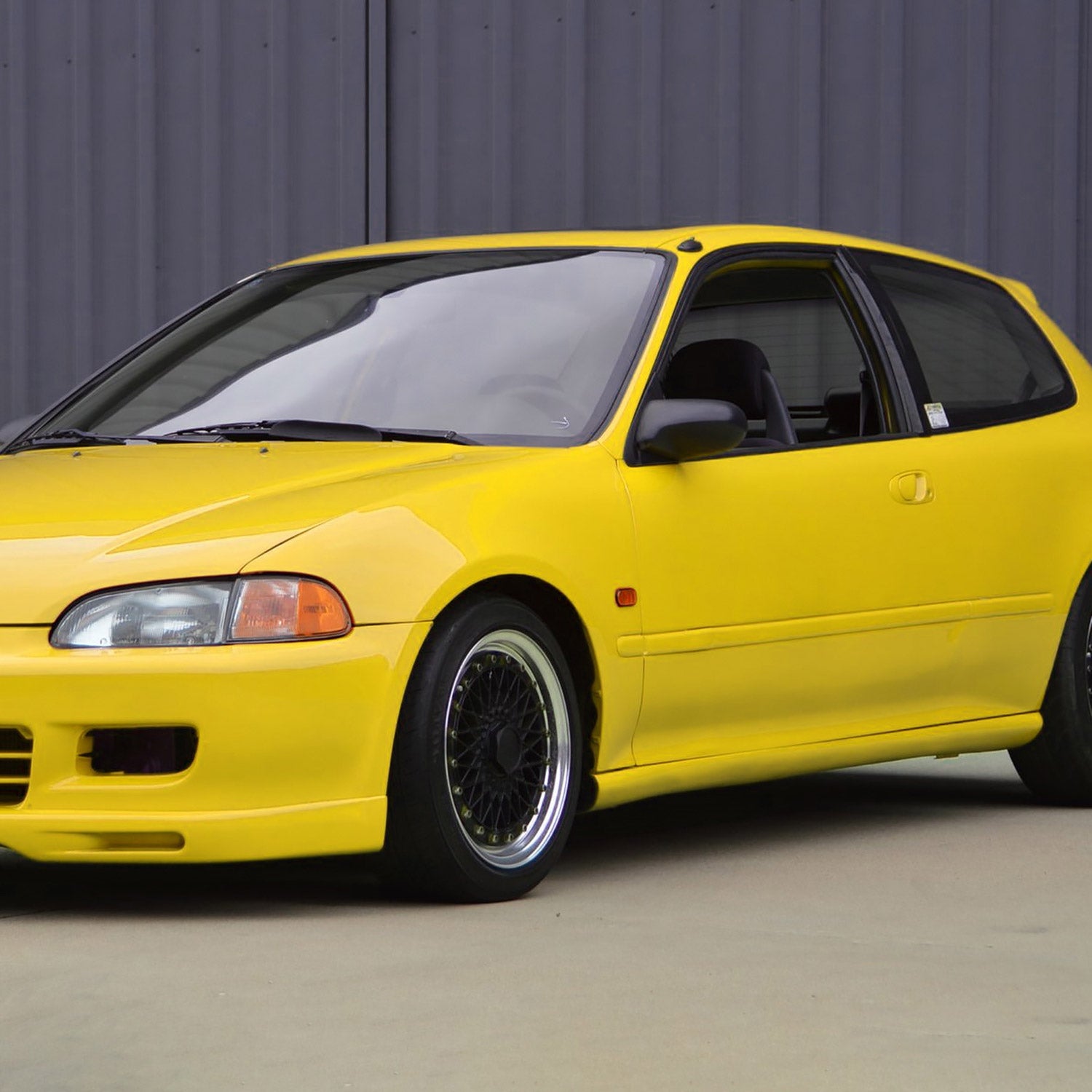 1992-1995 Honda Civic Coupe/Hatchback Black Manual Adjustable Spoon Mirrors