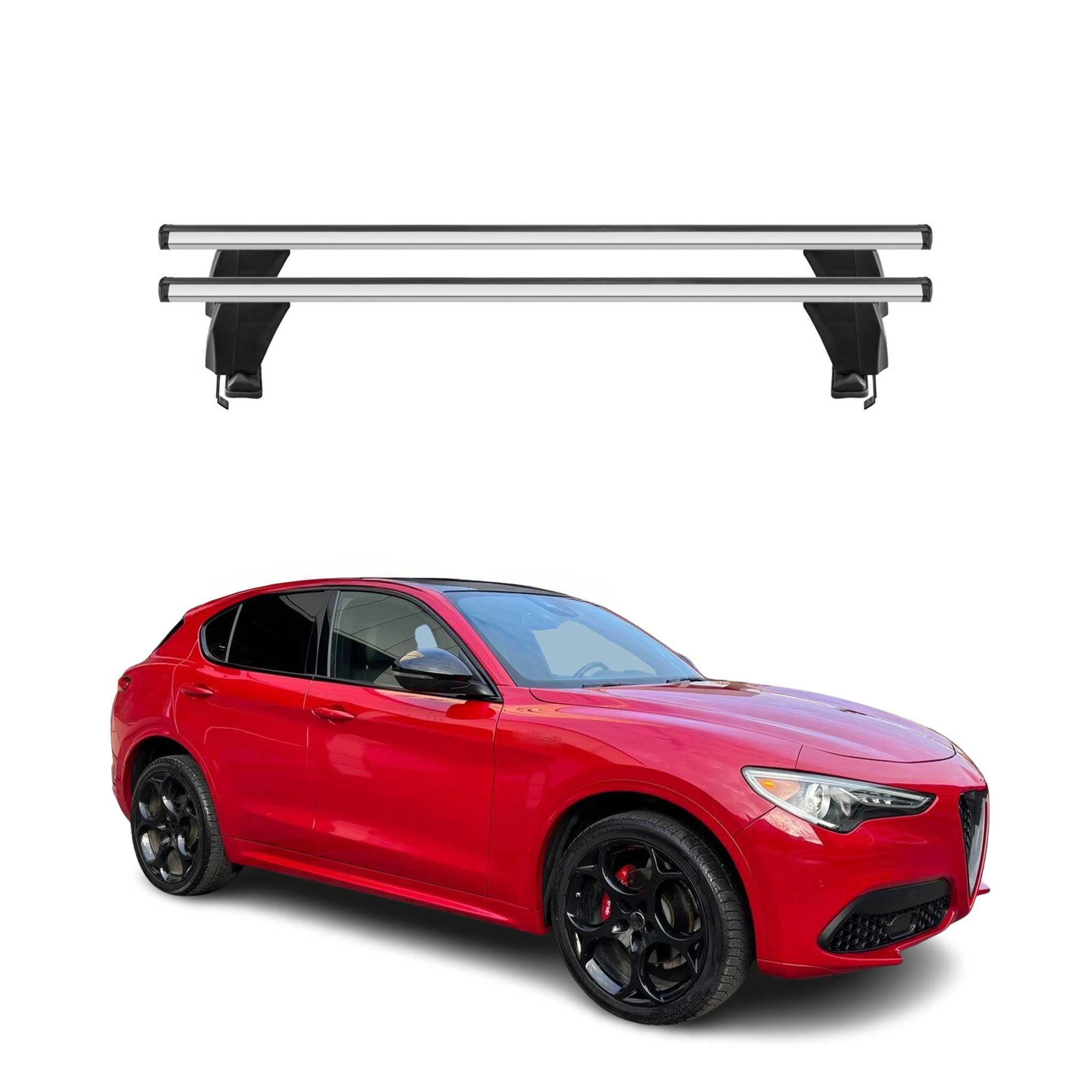 2017-2026 Alfa Romeo Stelvio Roof Rack Cross Bars Luggage Carrier 2 Pcs
