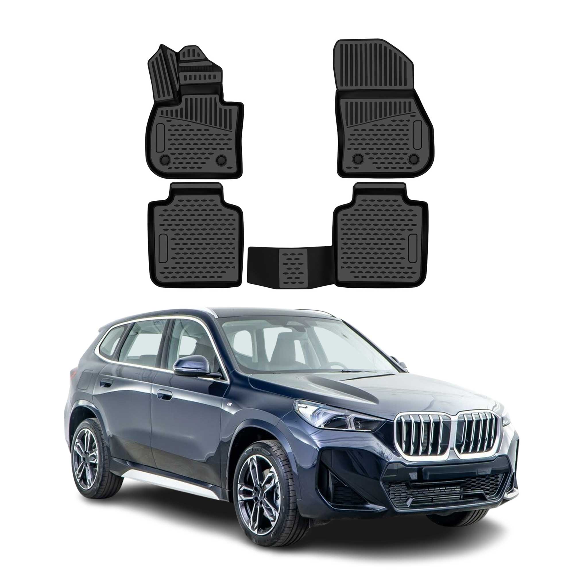 OMAC Floor Mats Liner for Bmw X1 U11 2023-2026 Rubber TPE Black 4Pcs