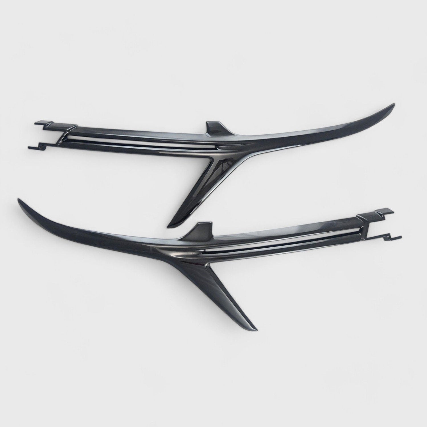 2022-2024 Chevrolet Equinox Grille Overlay Gloss Black 2Pcs ABS Plastic
