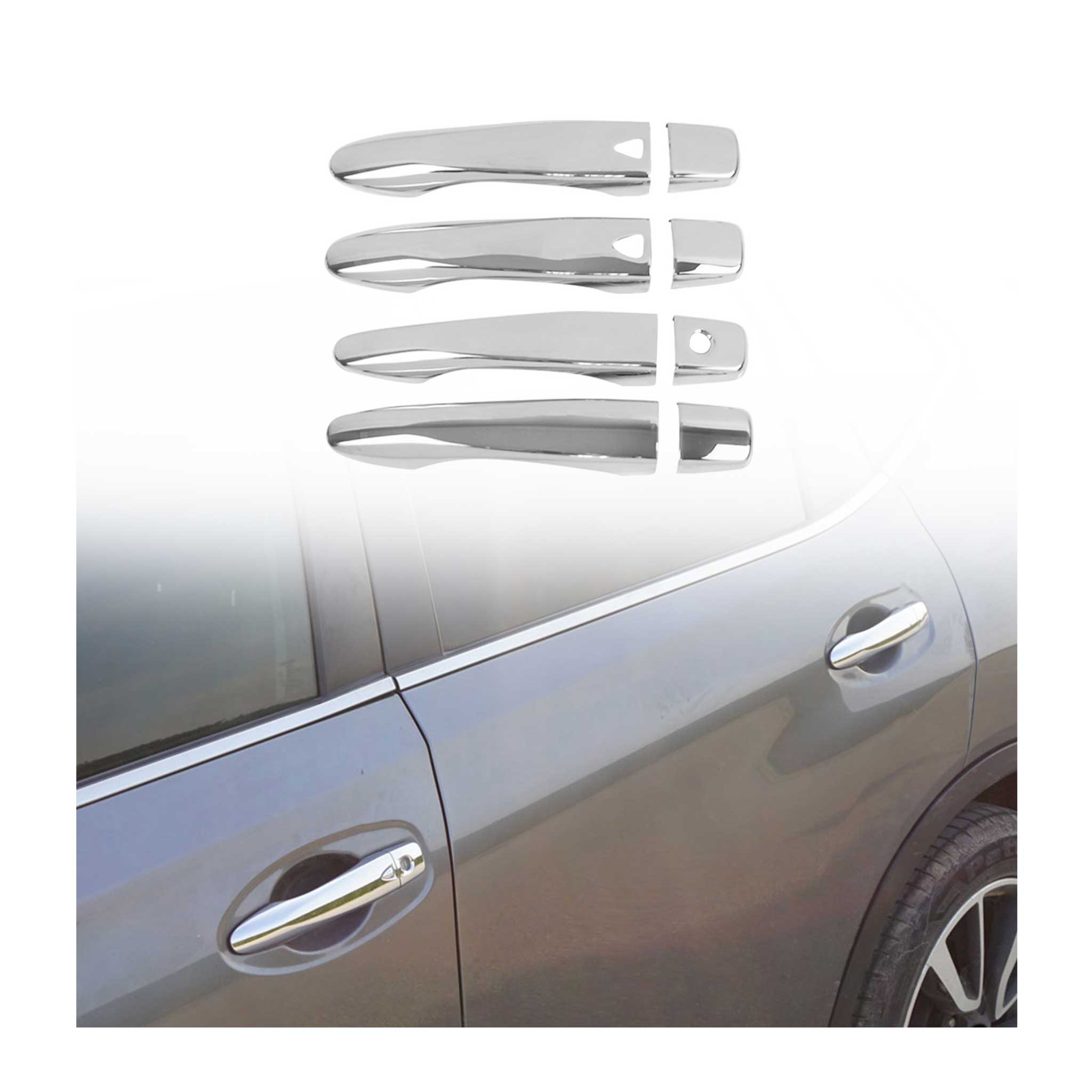2017-2022 Nissan Rogue Sport Car Door Handle Cover Protector Stainless Steel Chrome 8 Pcs