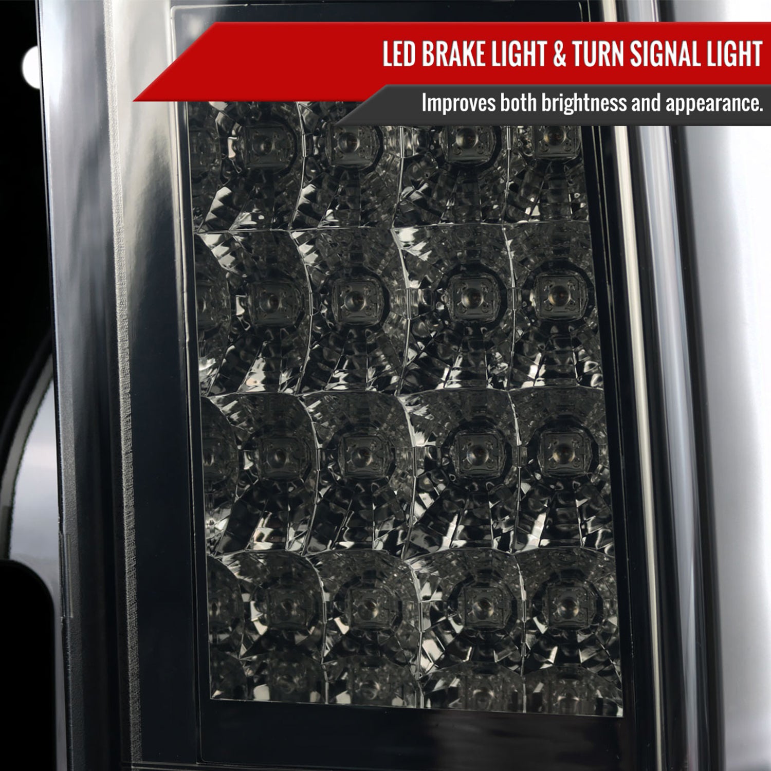 2005-2010 Hummer H3 LED Tail Lights Chrome Housing/Smoke Lens