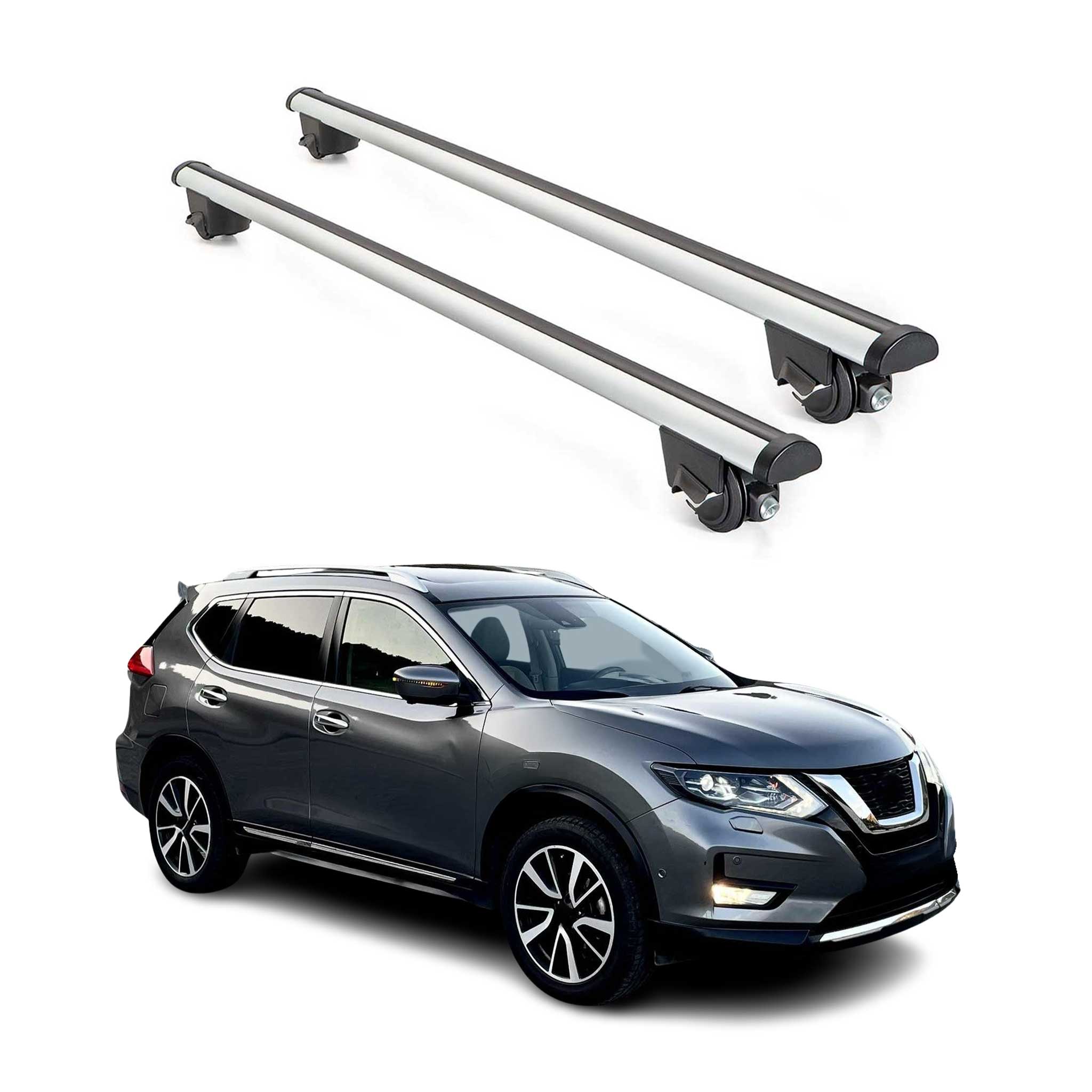 2014-2020 Nissan Rogue Roof Rack Cross Bars Silver