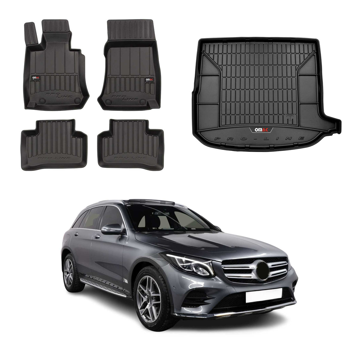 OMAC Floor Mats & Cargo Liners for Mercedes GLC Class Coupe C253 2017-2019