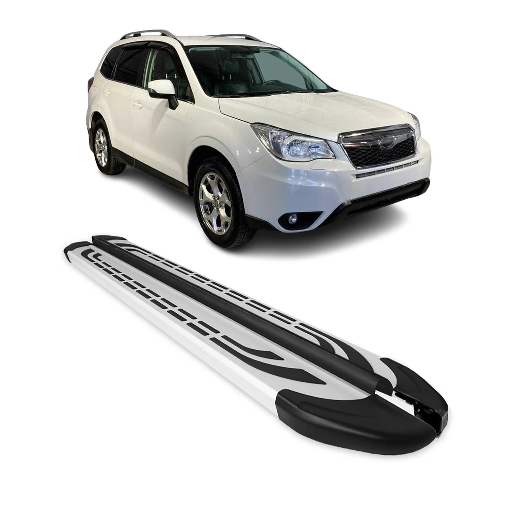 2014-2018 Subaru Forester Running Boards Side Steps Silver