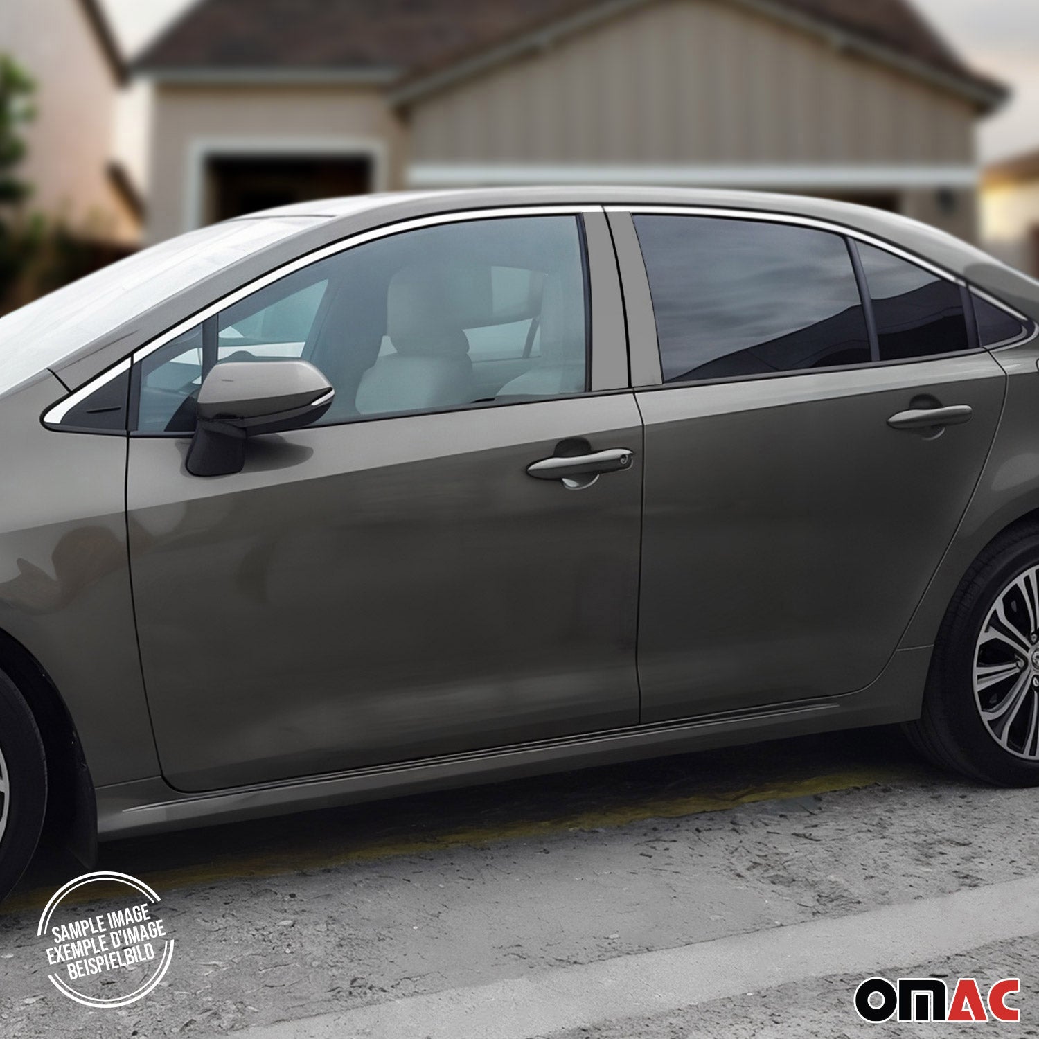 2018-2022 Toyota C-HR Window B Pillar Posts Door Trim Cover Stainless Steel Dark 4x