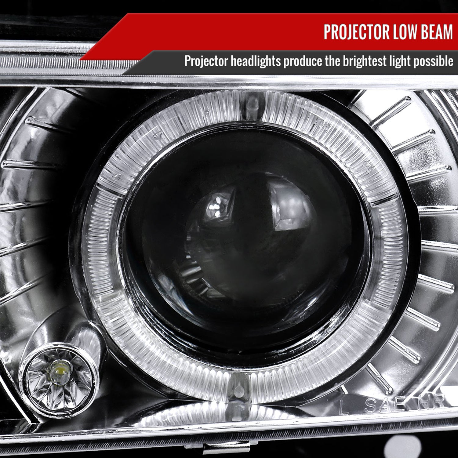 1988-1999 Chevy C/K C10/Blazer/Tahoe/Yukon Dual Halo Headlights Chrome