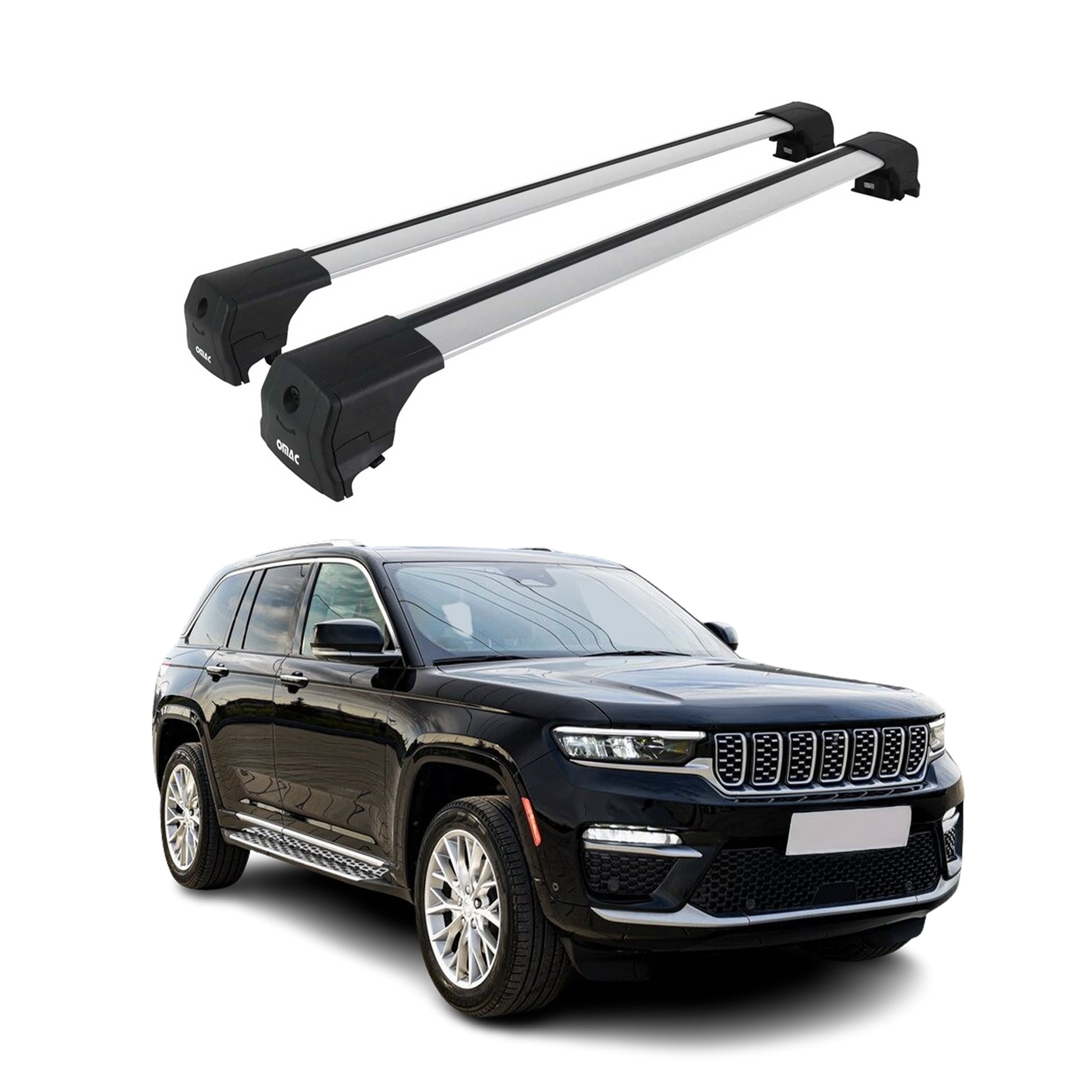 Roof Racks Cross Bars Luggage Carrier for Jeep Compass 2017-2026 Alu Silver 2x