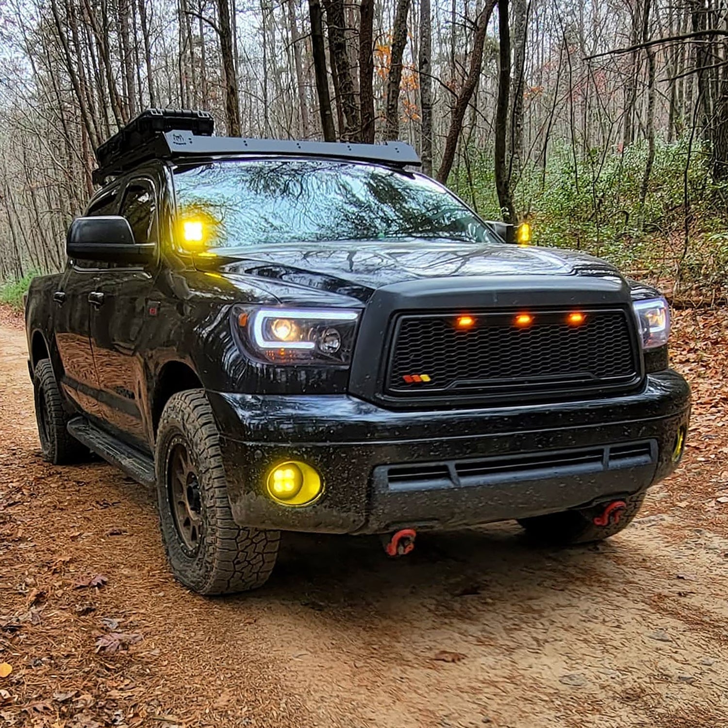 2007-2013 Toyota Tundra/ 2008-2017 Sequoia LED C-Bar Projector Headlights Smoke