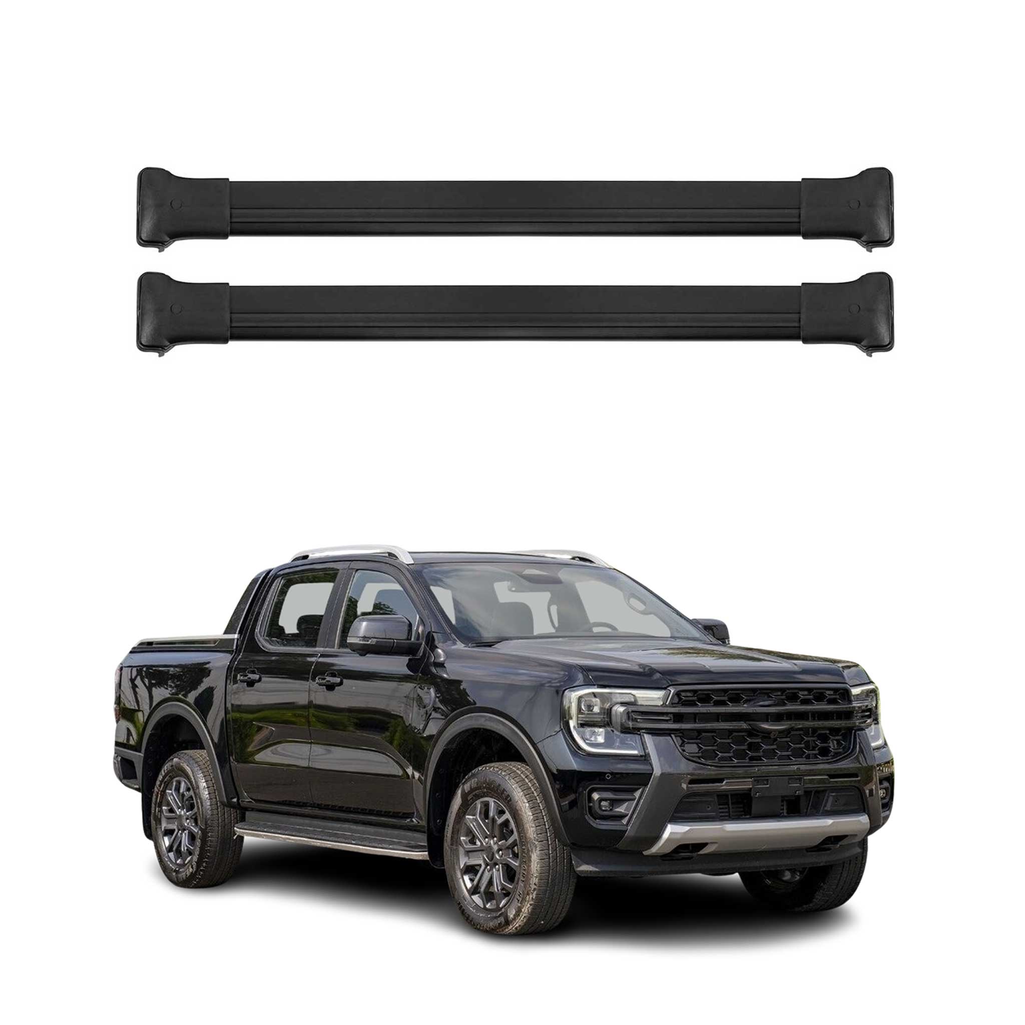 2024 Ford Ranger Roof Rack Cross Bars Black