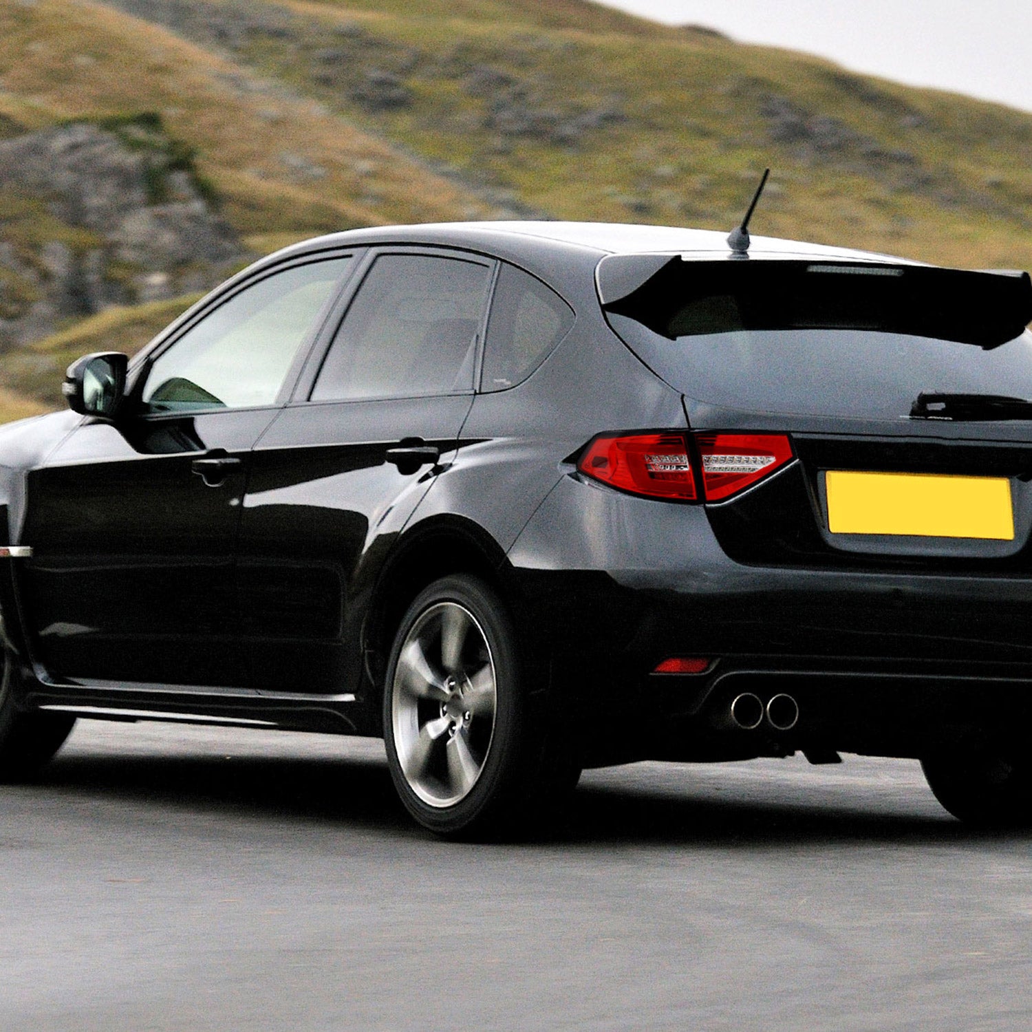 2008-2014 Subaru Impreza WRX Hatchback LED Tube Tail Lights Chrome/Red