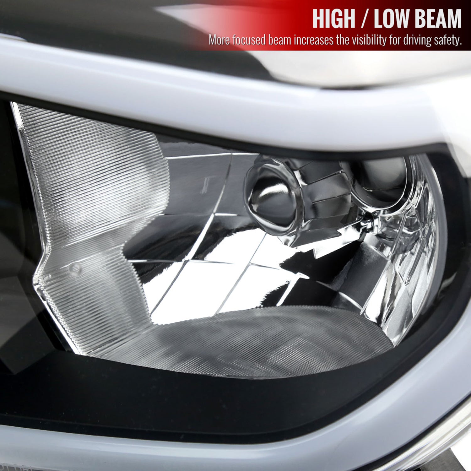 2014-2021 Toyota Tundra LED Bar Factory Style Headlights Matte Black/Clear