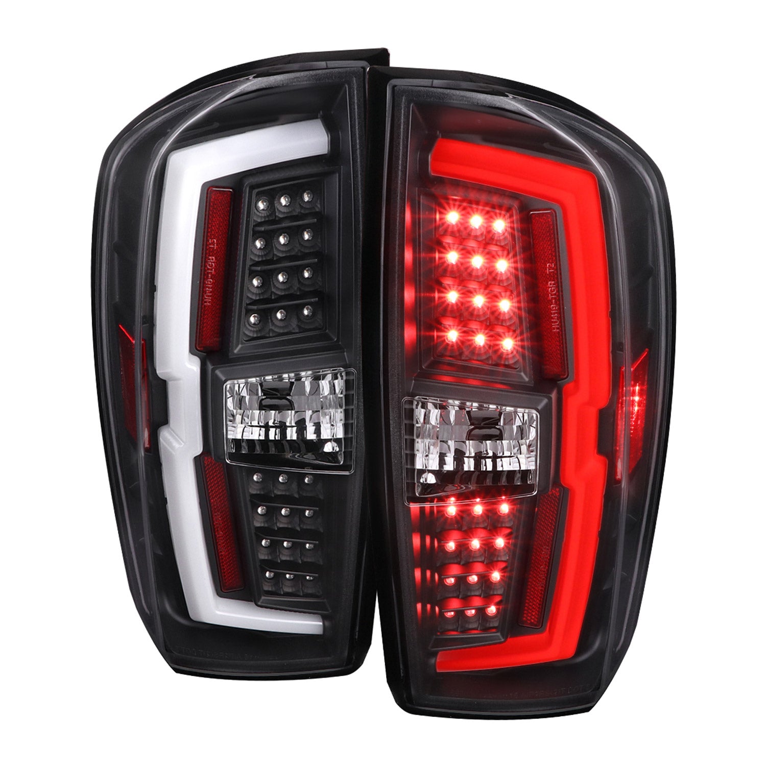 2016-2022 Toyota Tacoma LED Bar Tail Lights Matte Black Housing/Clear Lens