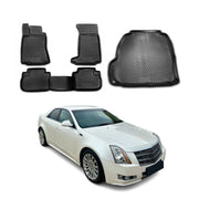 2008-2013 Cadillac CTS Floor Mats & Cargo Liner Full Set All Weather Black