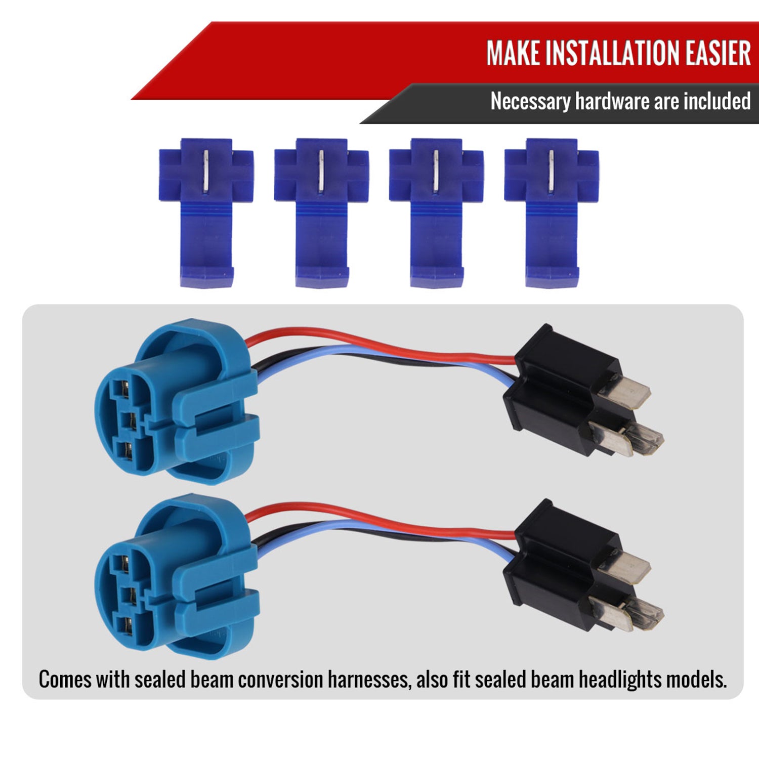 1999-2004 Ford Excursion F-250 F-350 F-450 F-550 Dual Halo Headlights Smoke