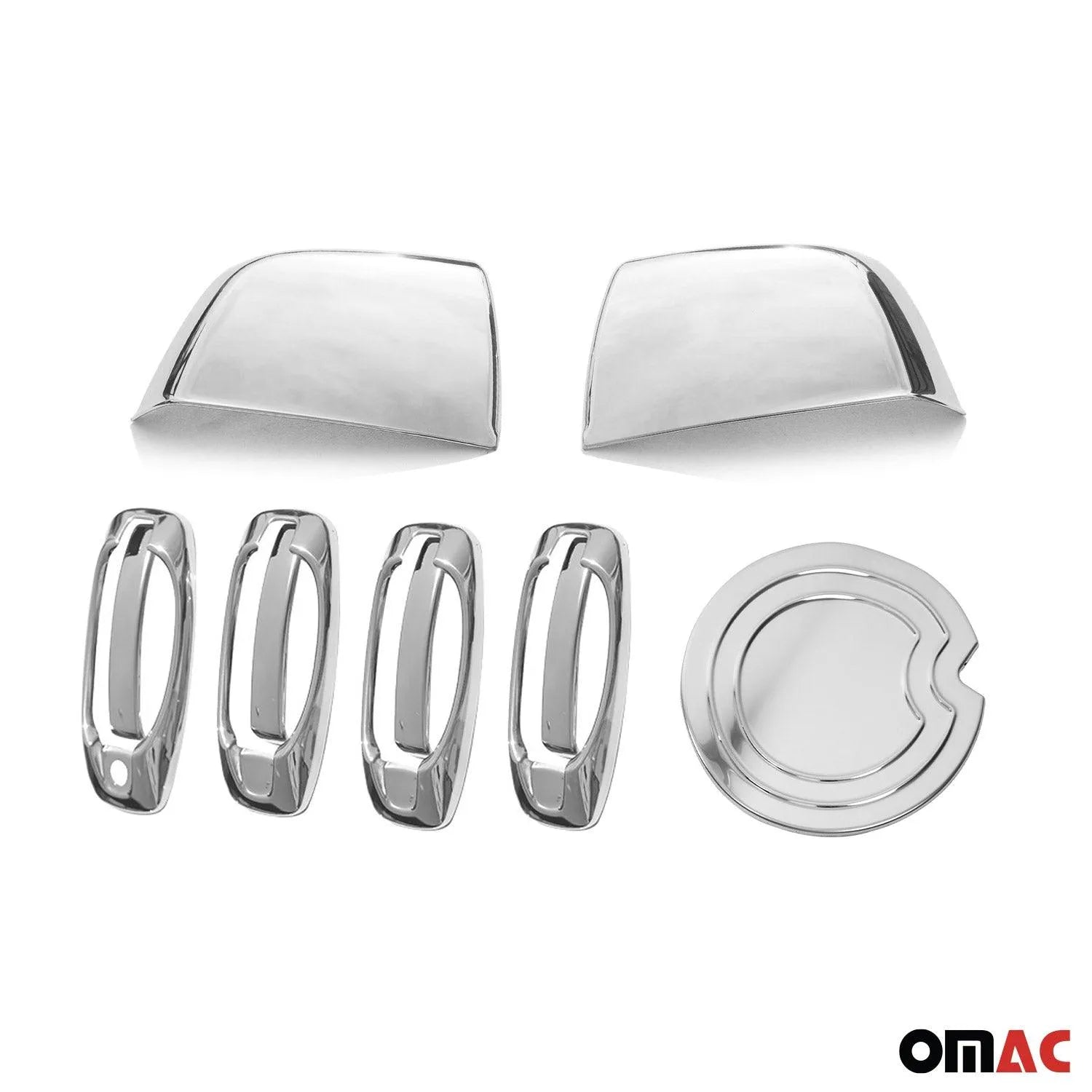2015-2022 RAM ProMaster City Fuel Cap Cover & Mirror Cover Caps Set Stainless Steel