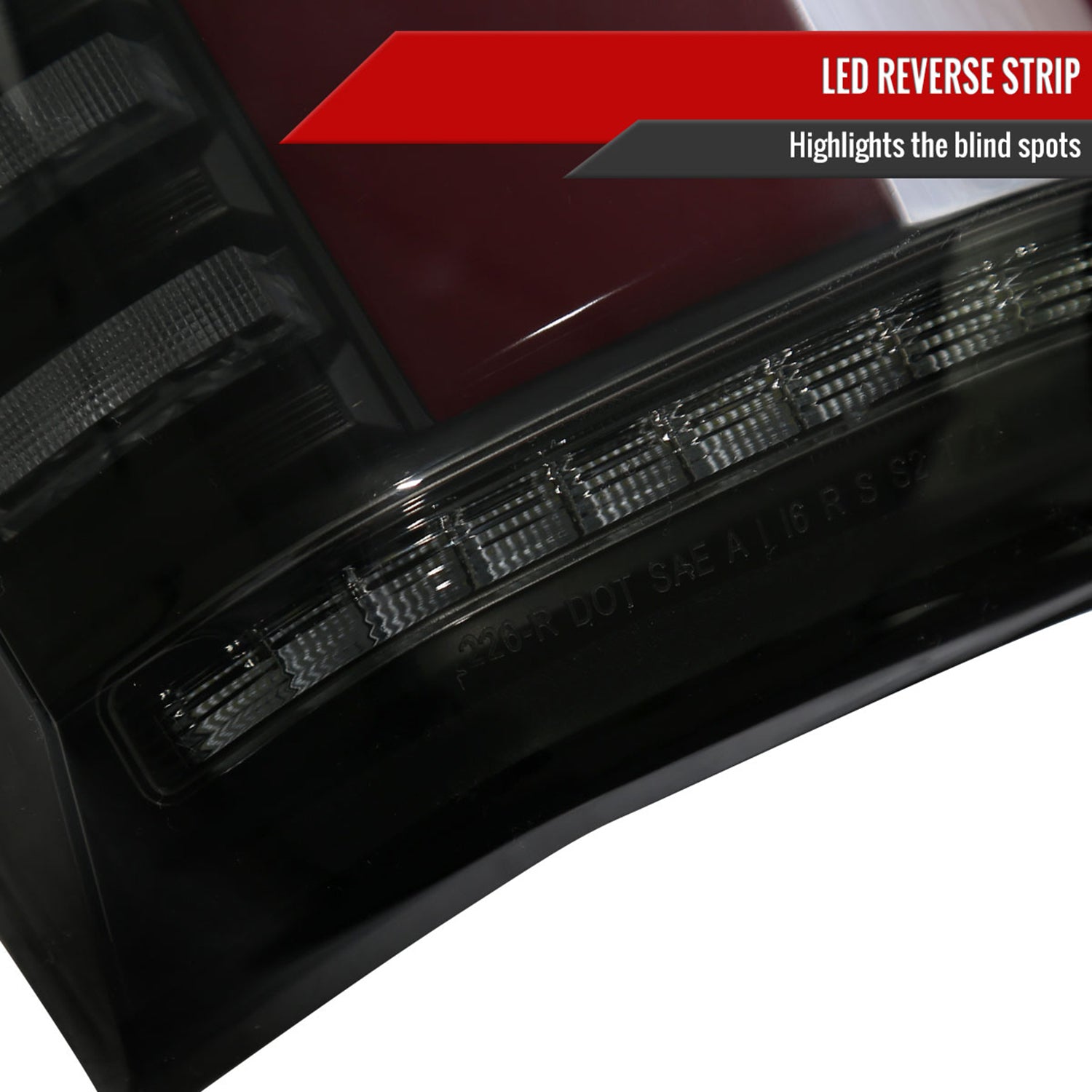 2018-2020 Ford F-150 Turn Signal Animated Red LED Bar Tail Lights Black/Smoke