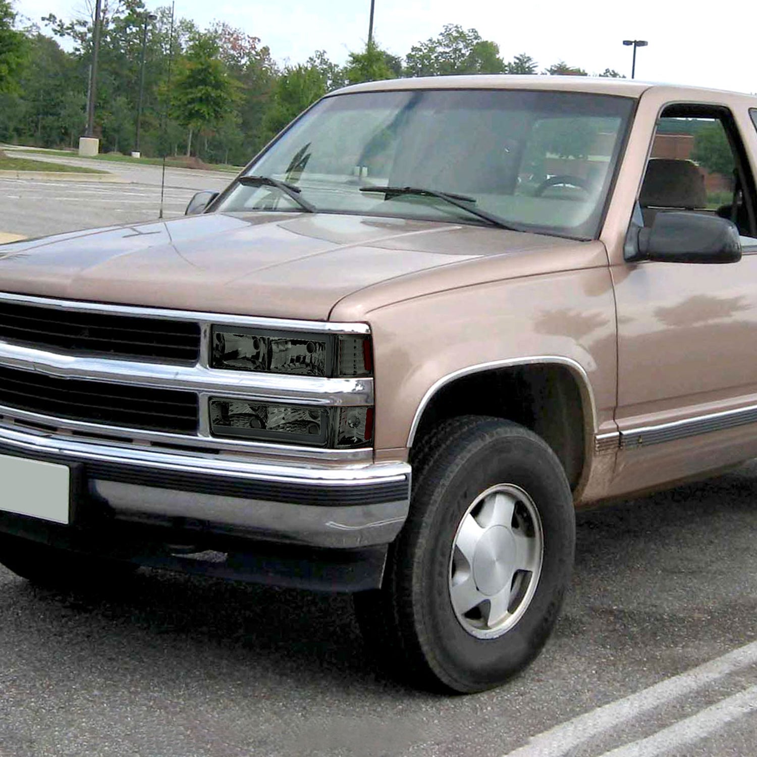 1994-1998 Chevy C10 C/K Tahoe Suburban LED Headlights &Corner Lights Smoked