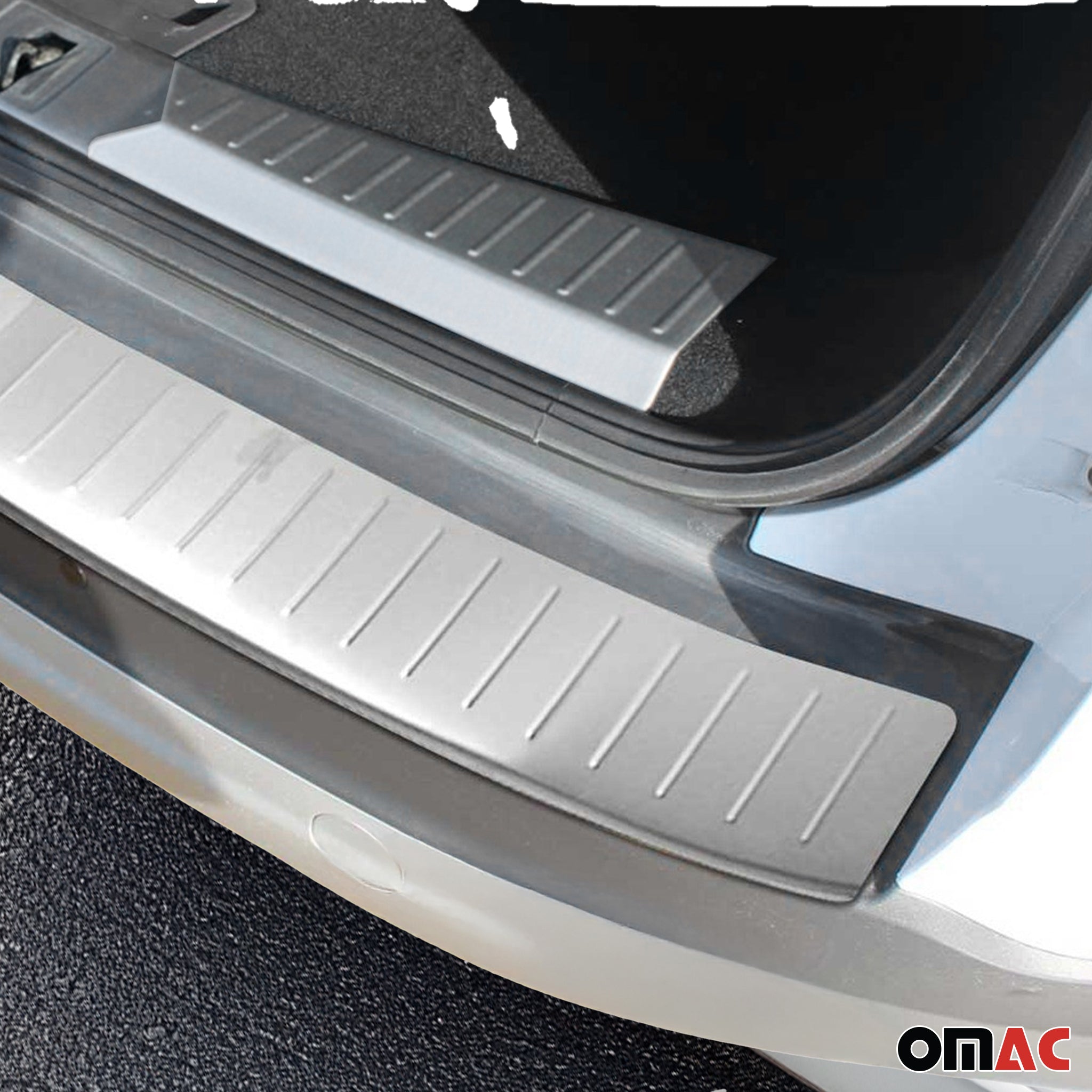 Rear Bumper Guard & Trunk Sill Cover Set for Ford Escape 2013-16 Pre-FL Brushed