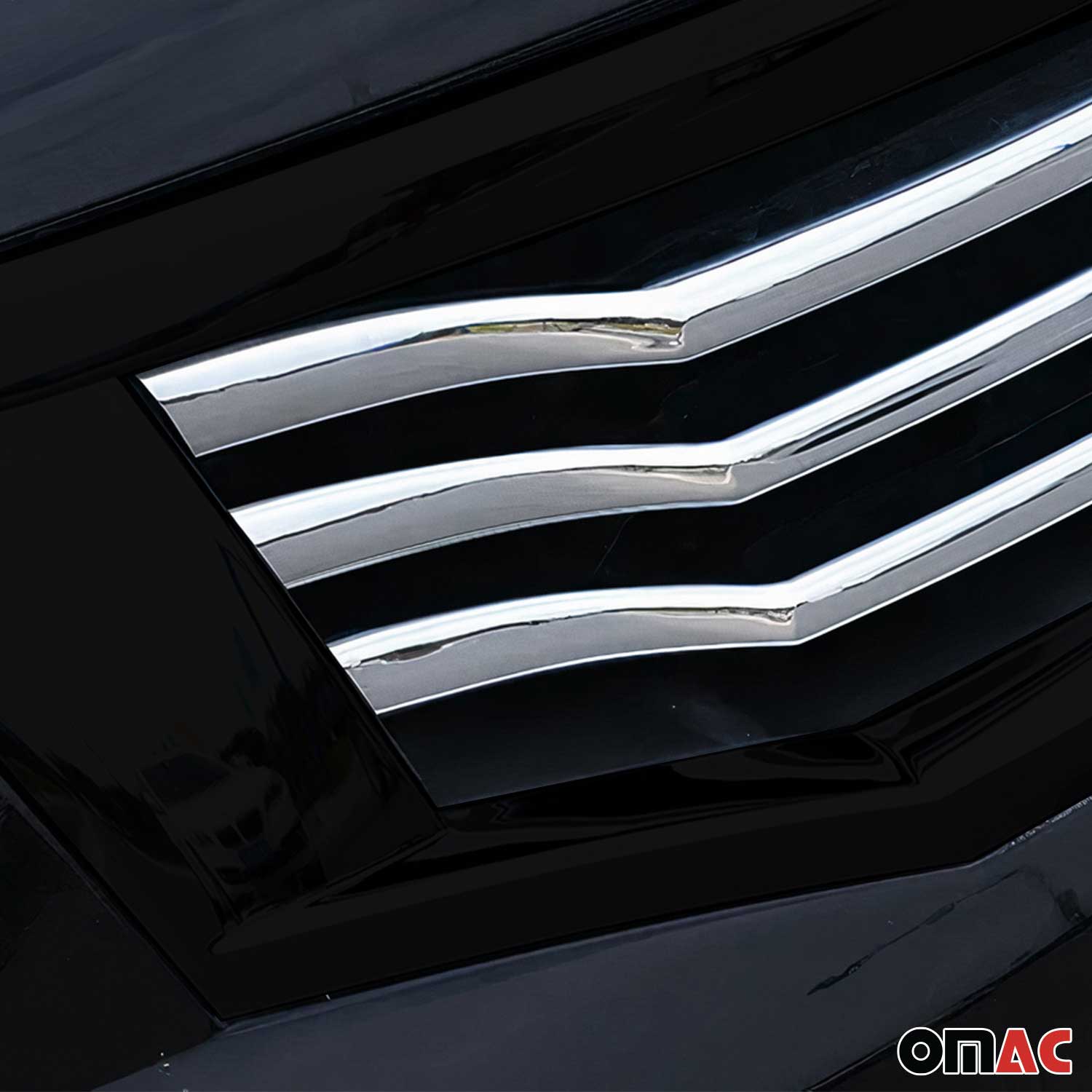 2008-2011 Honda Accord Sedan Front Bumper Grill Trim Molding Silver 6 Pcs