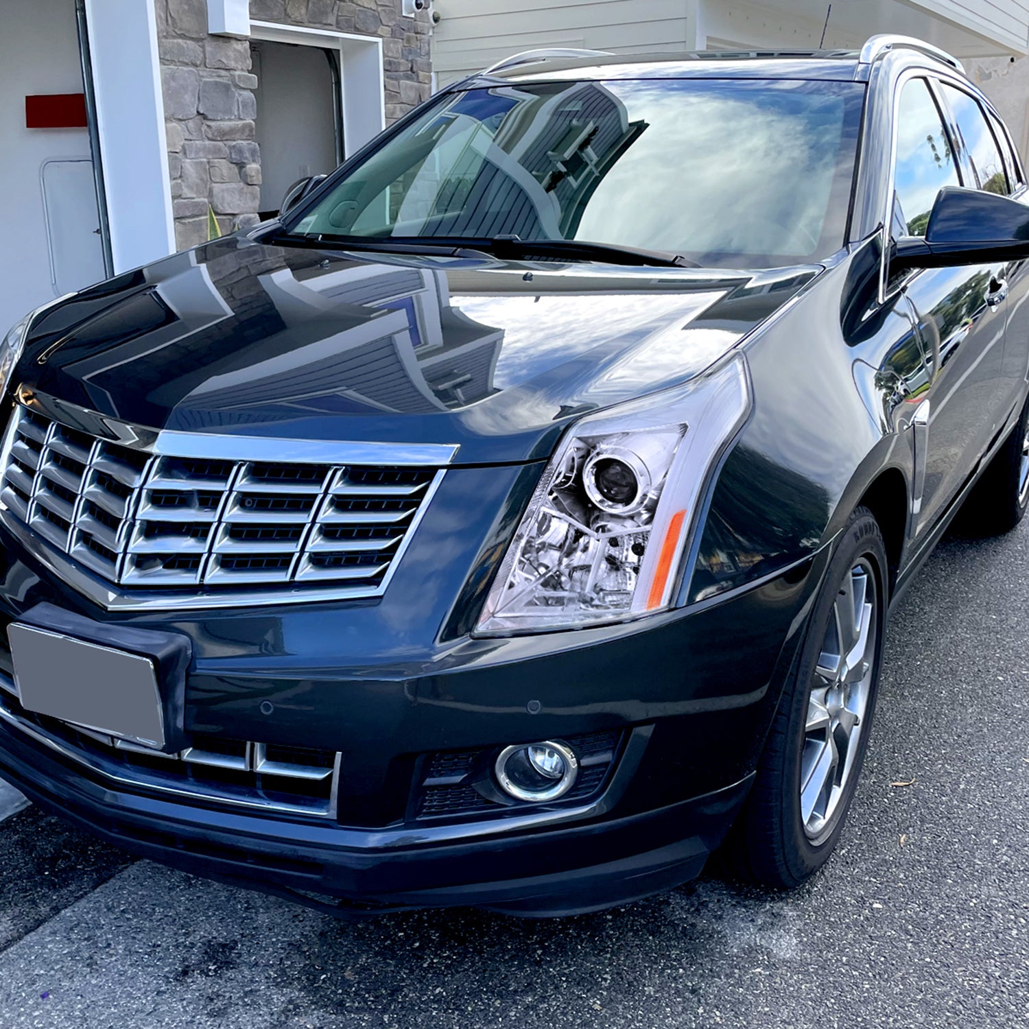 2010-2016 Cadillac SRX Projector Headlights Turn Signal LED Bar Chrome