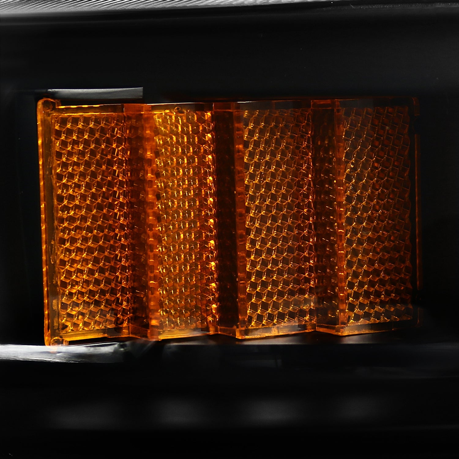 1990-1993 Acura Integra Factory Crystal Headlights Amber Reflectors Black