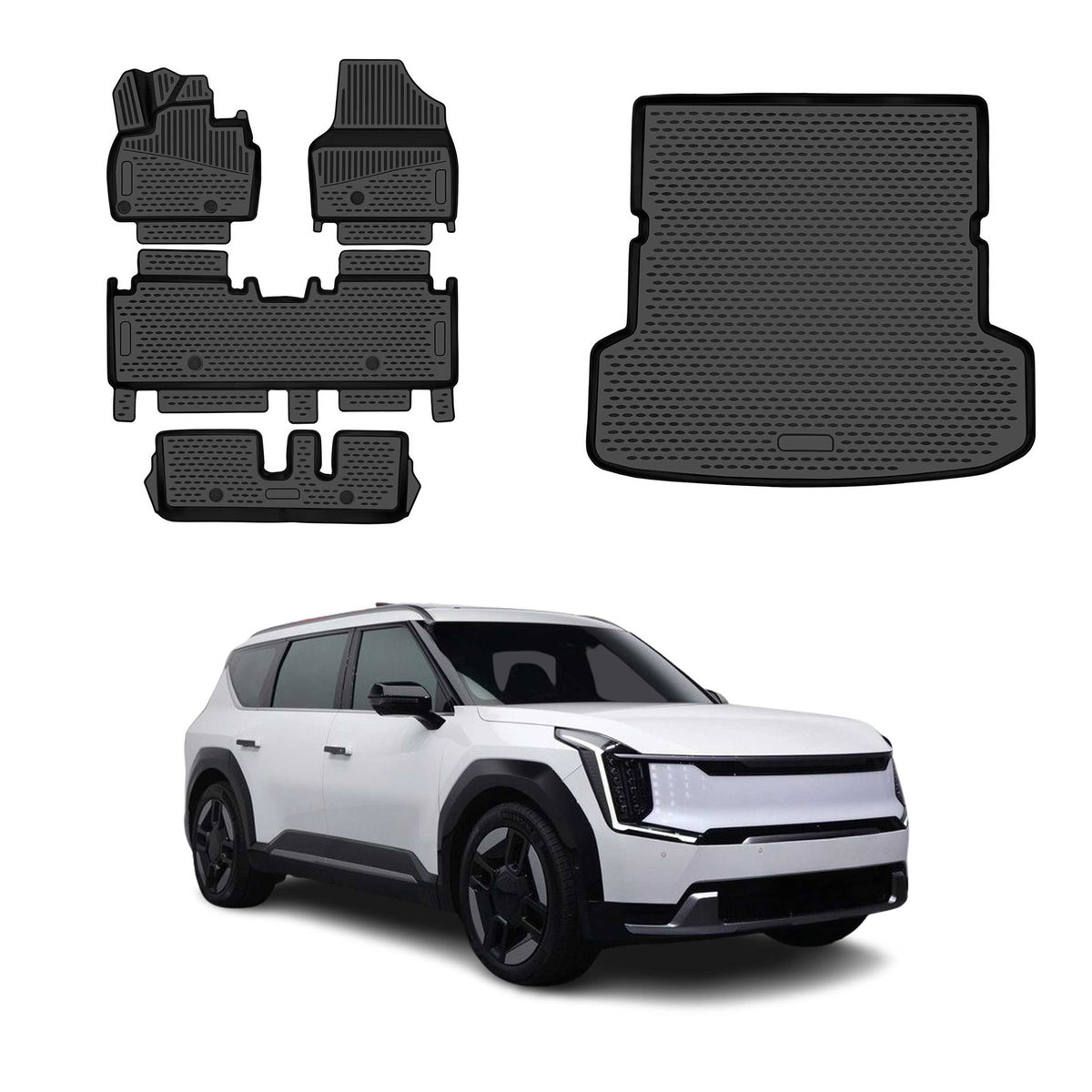 OMAC Floor Mats & Cargo Liners for Kia EV9 2024-2026