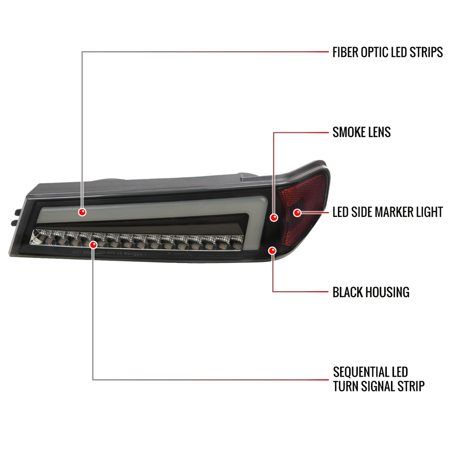 2004-2012 Chevy Colorado/ Canyon LED Bumper Corner Signal Lights Black Smoke