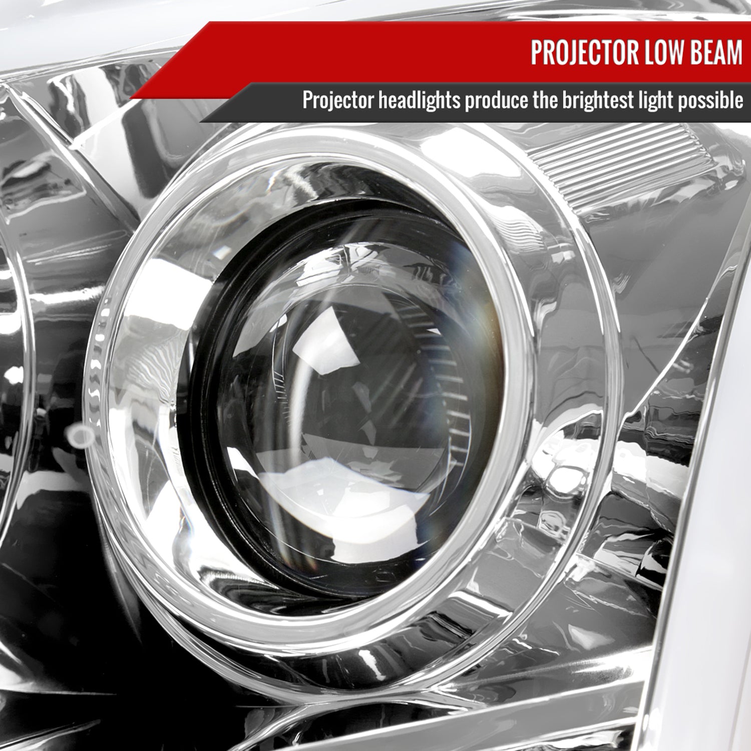 2010-2016 Cadillac SRX Projector Headlights Turn Signal LED Bar Chrome