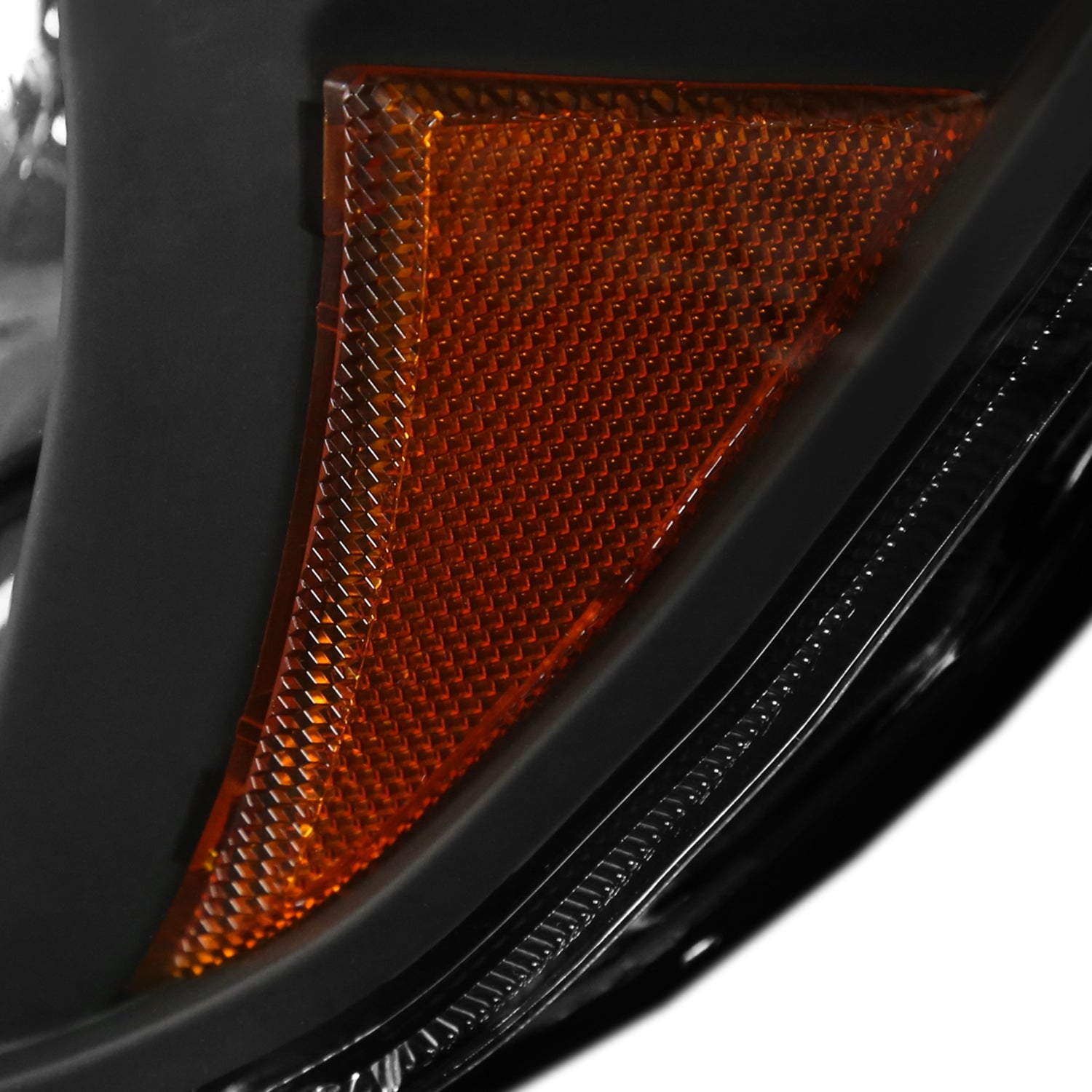 2012-2015 Toyota Tacoma Factory Headlights w/Amber Reflectors Matt Black/Clear