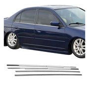 2001-2005 Honda Civic Sedan Window Molding Trim Streamer Stainless Steel