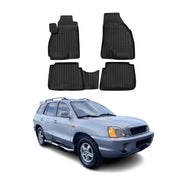 2001-2006 Hyundai Santa Fe Floor Mats Liners Full Set All Weather Black