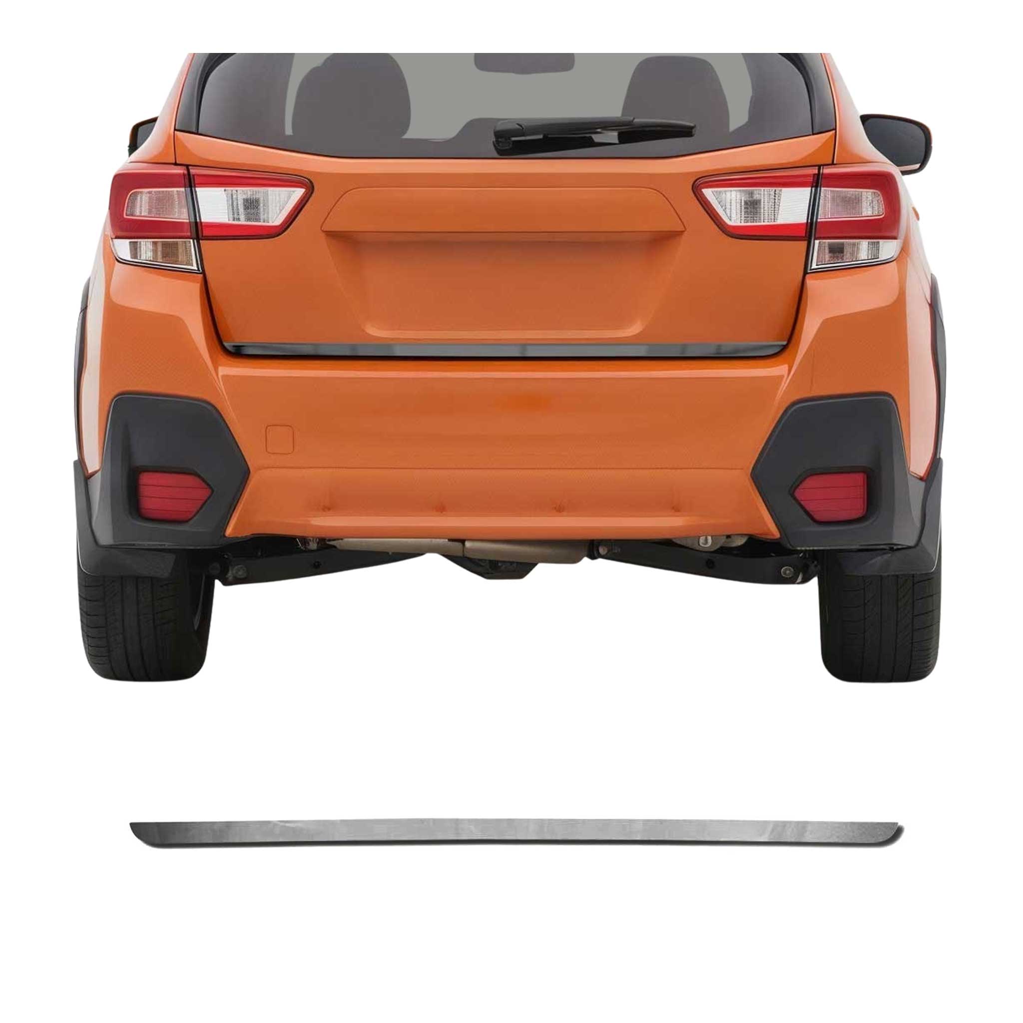 2018-2023 Subaru Crosstrek Rear Trunk Molding Trim Stainless Steel Dark 1Pc