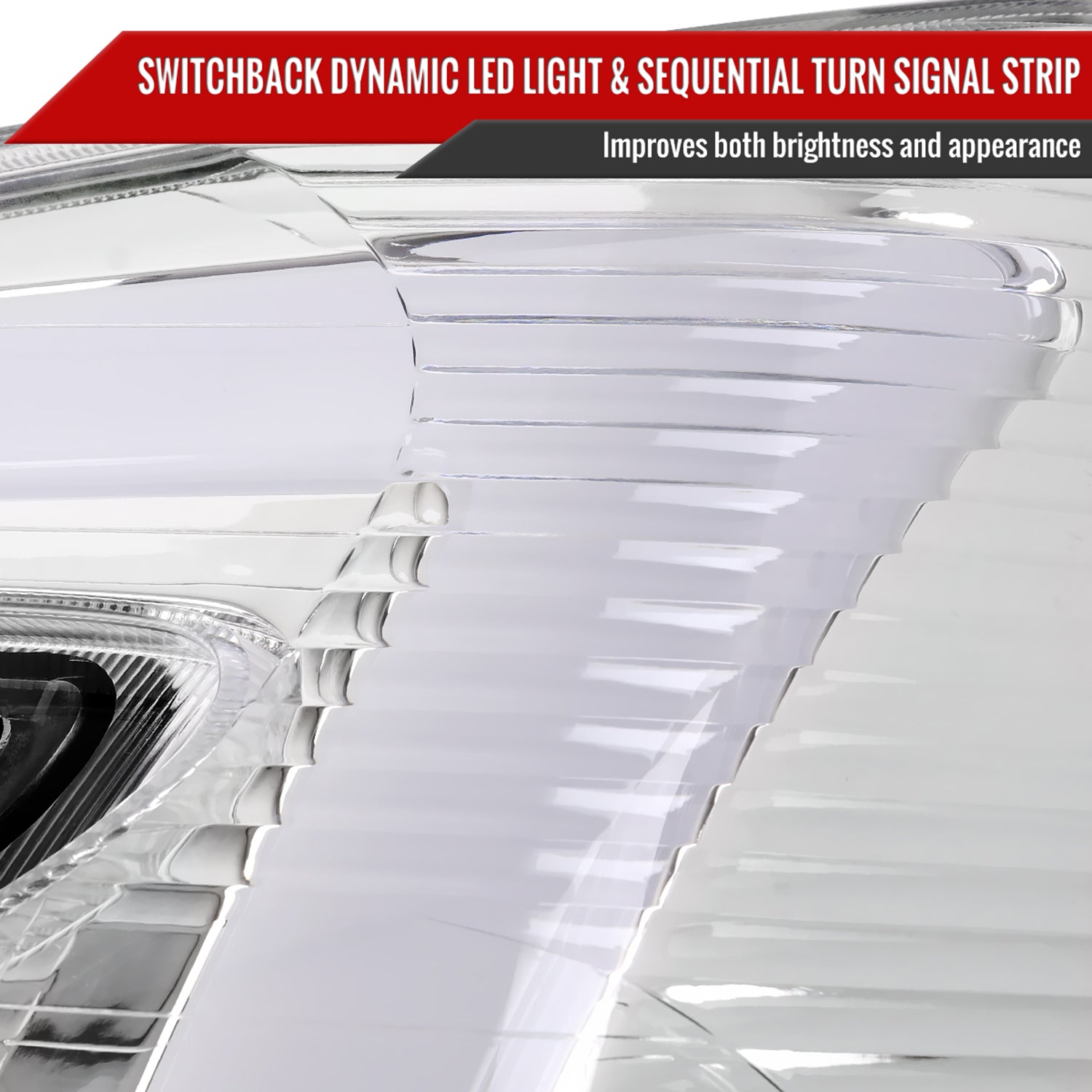 2005-2009 Chevy Equinox Factory Headlights LED Bar Turn Signal Chrome