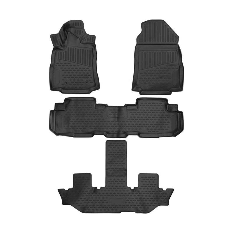 2019-2024 Subaru Ascent Floor Mats Liners Full Set All Weather Black