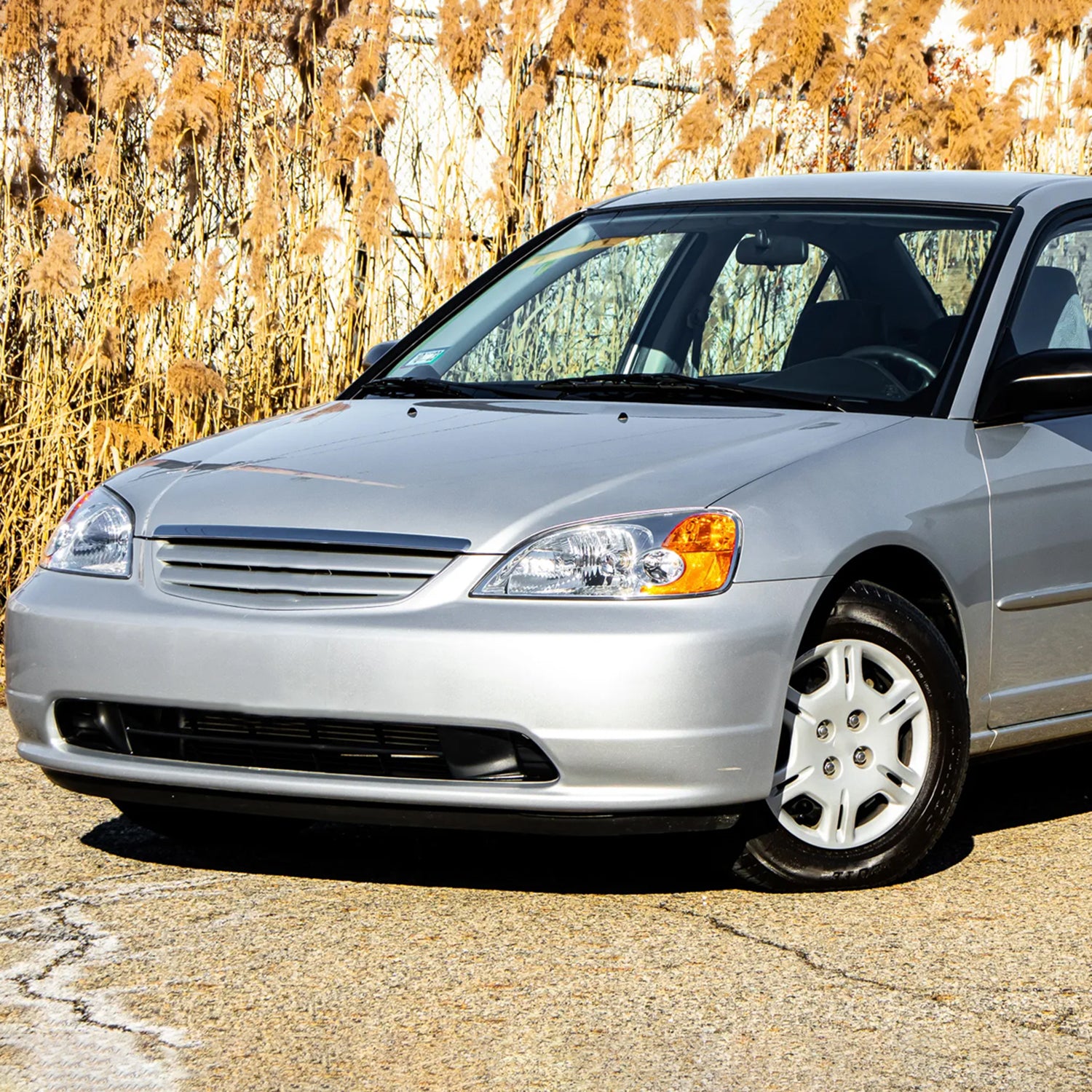 2001-2003 Honda Civic Factory Style Headlights Chrome Housing/Clear Lens