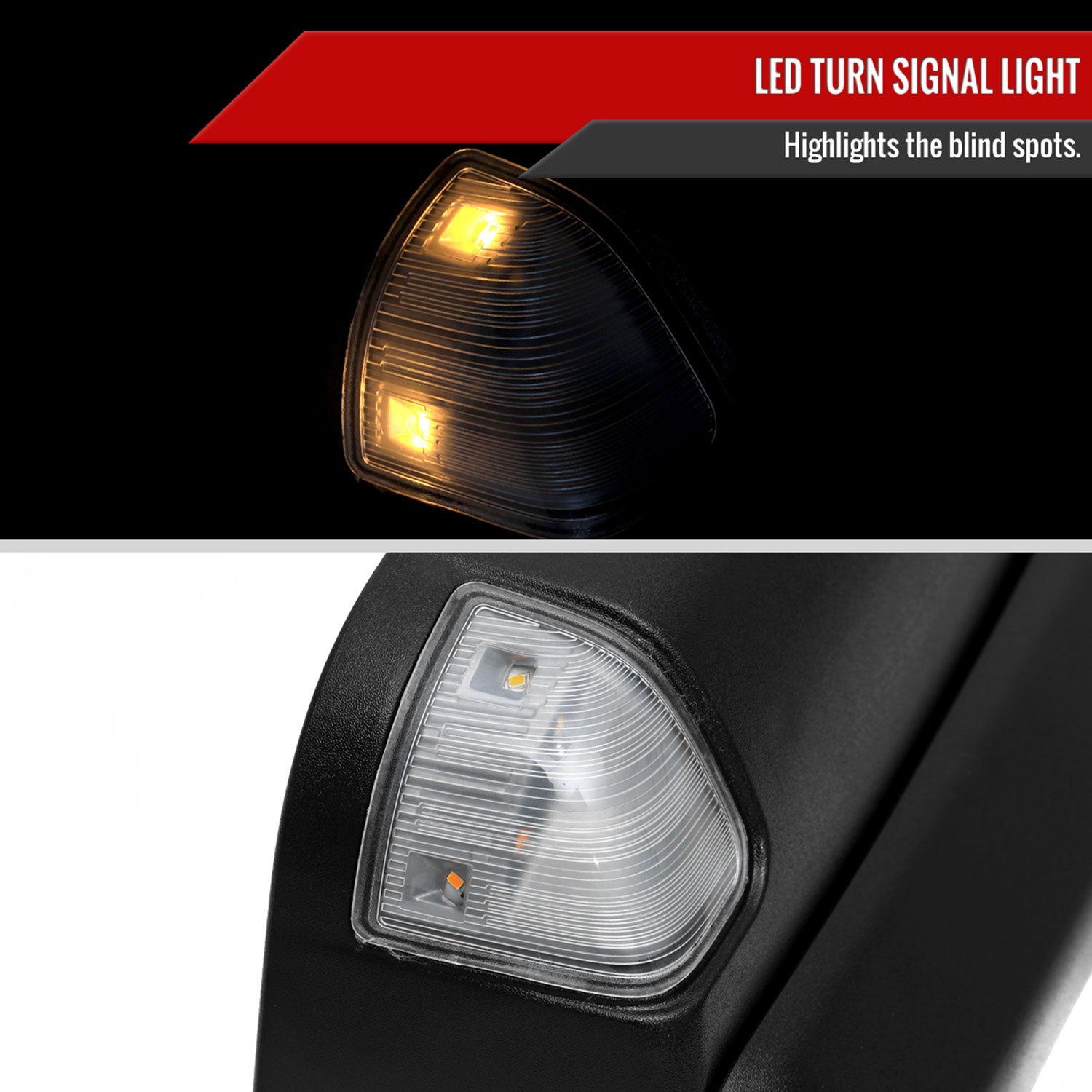 2019-2022 Ram 2500 3500 Black Manual Fold & Heated Side Mirror Passenger